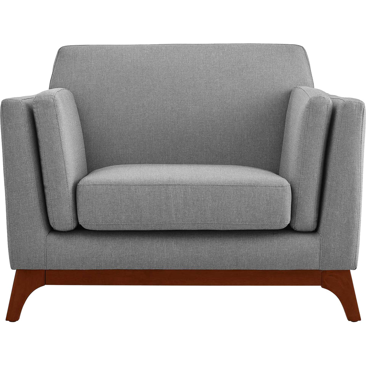 Casa Upholstered Fabric Armchair Light Gray