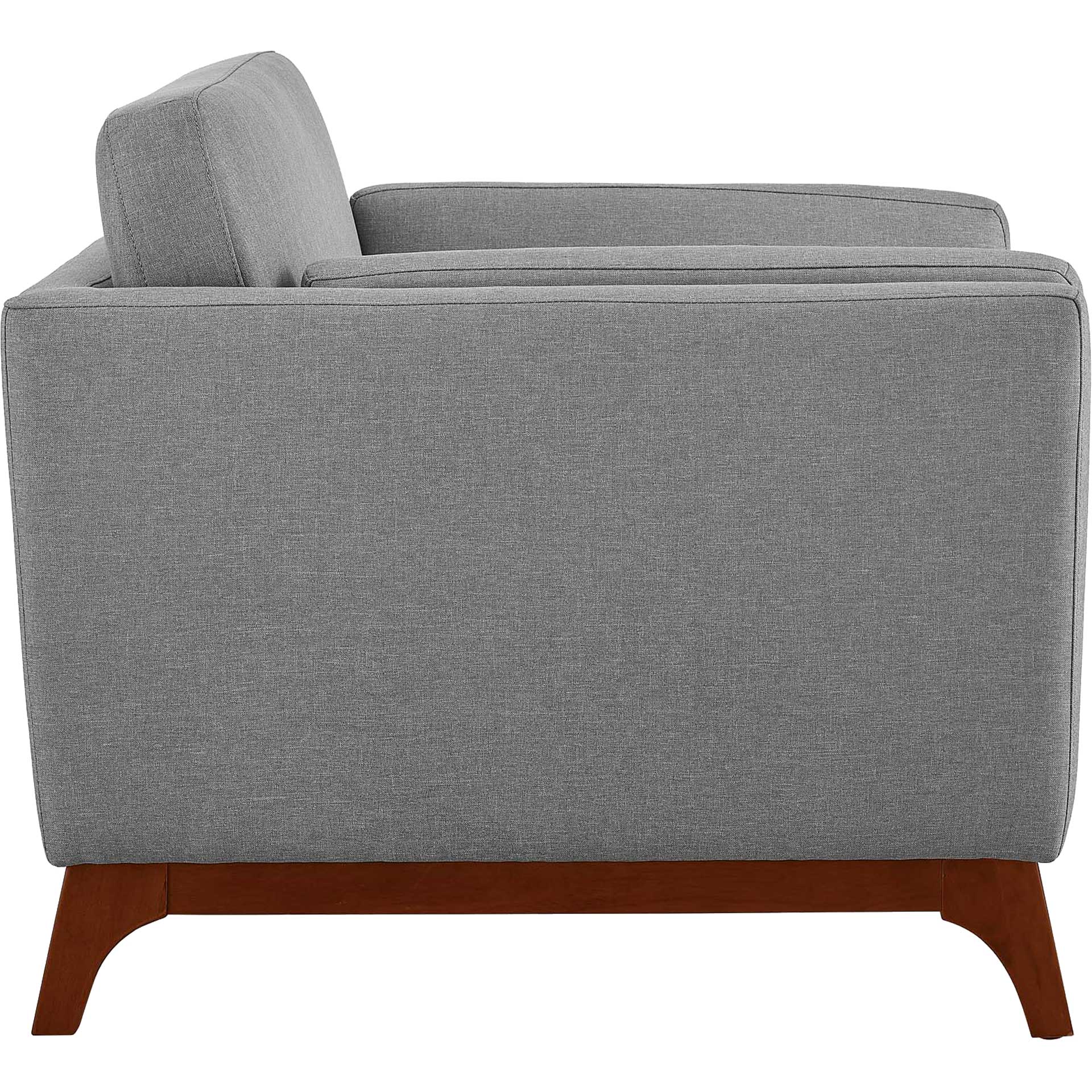 Casa Upholstered Fabric Armchair Light Gray