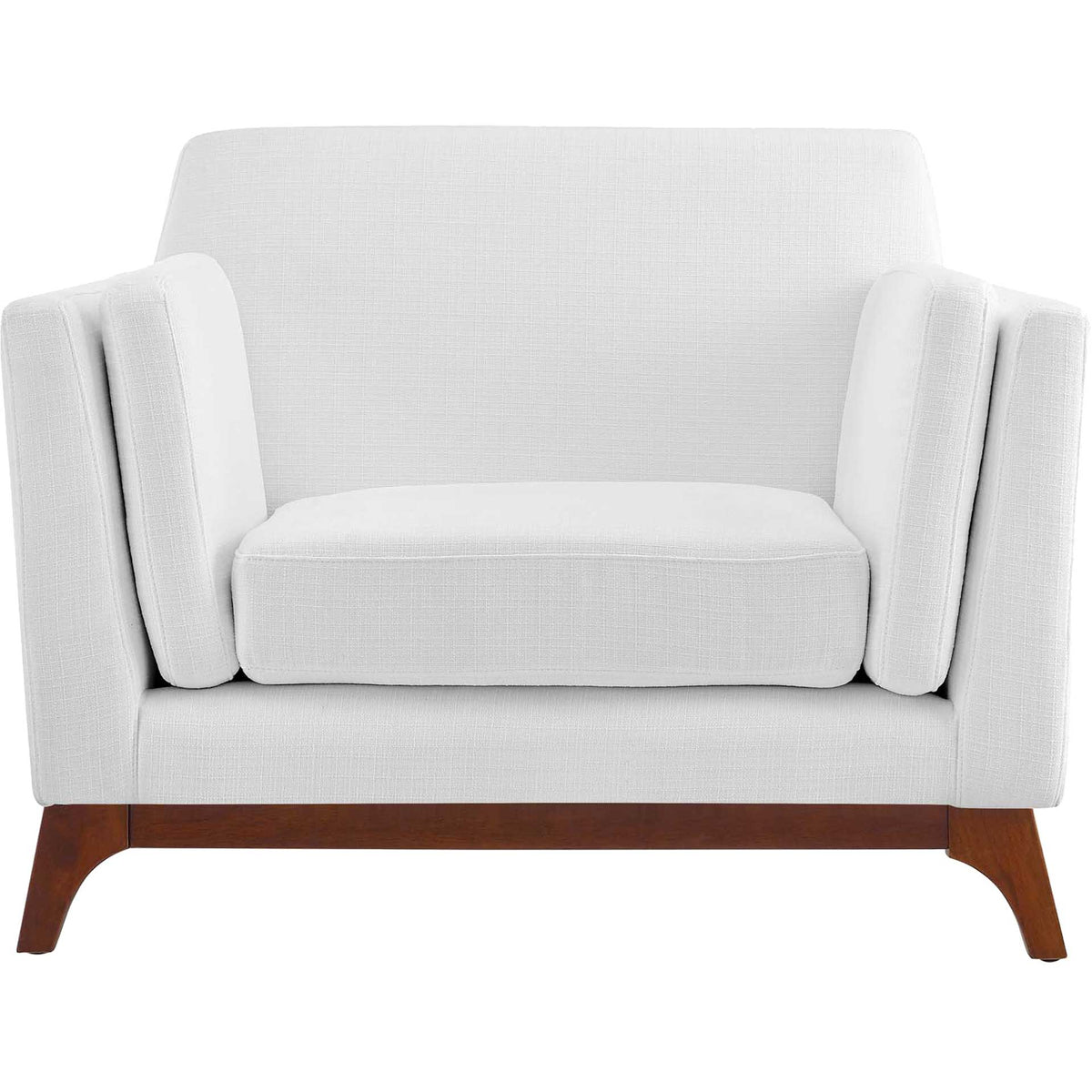 Casa Upholstered Fabric Armchair White