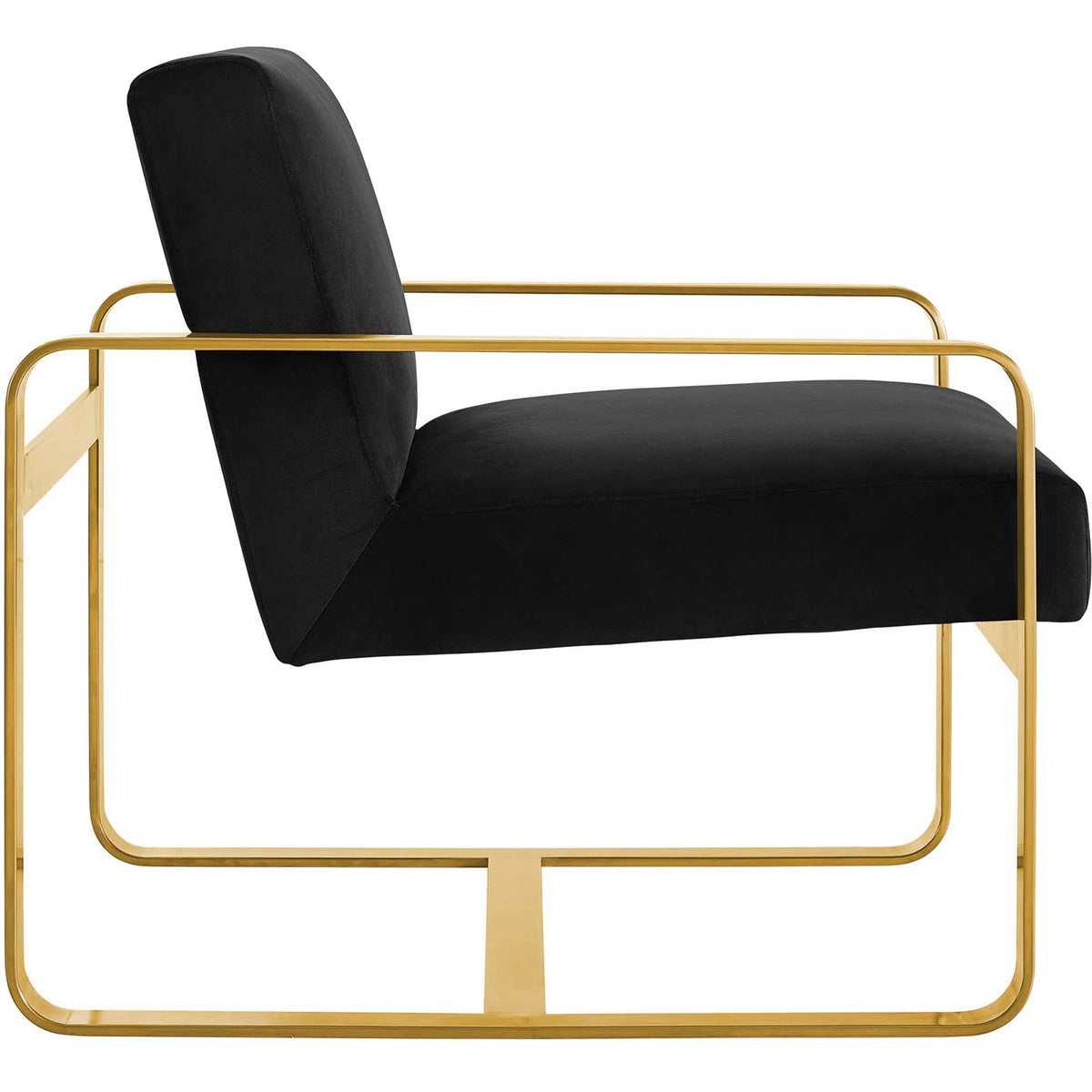 Abdiel Upholstered Velvet Armchair Black