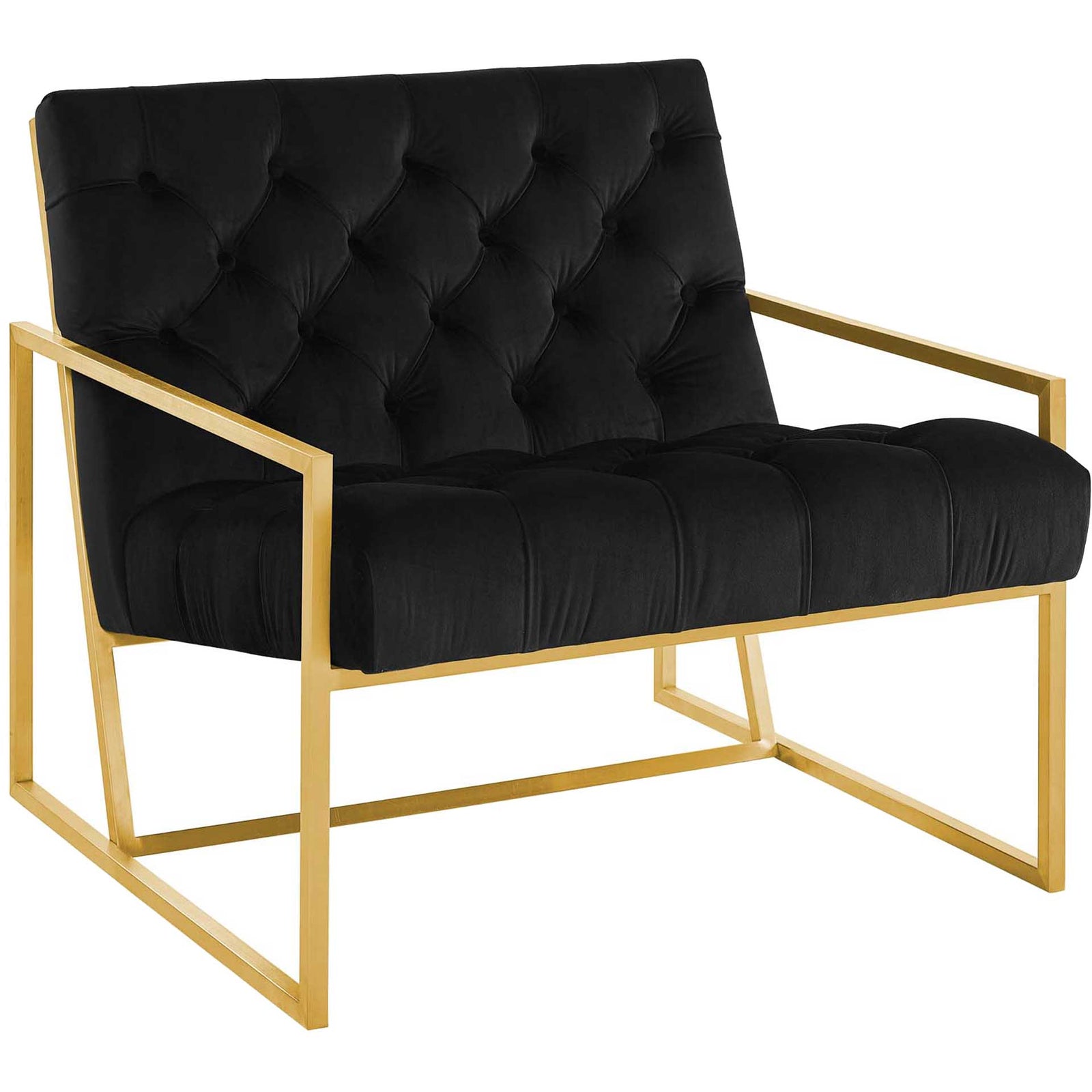 Bexford Velvet Accent Chair Black