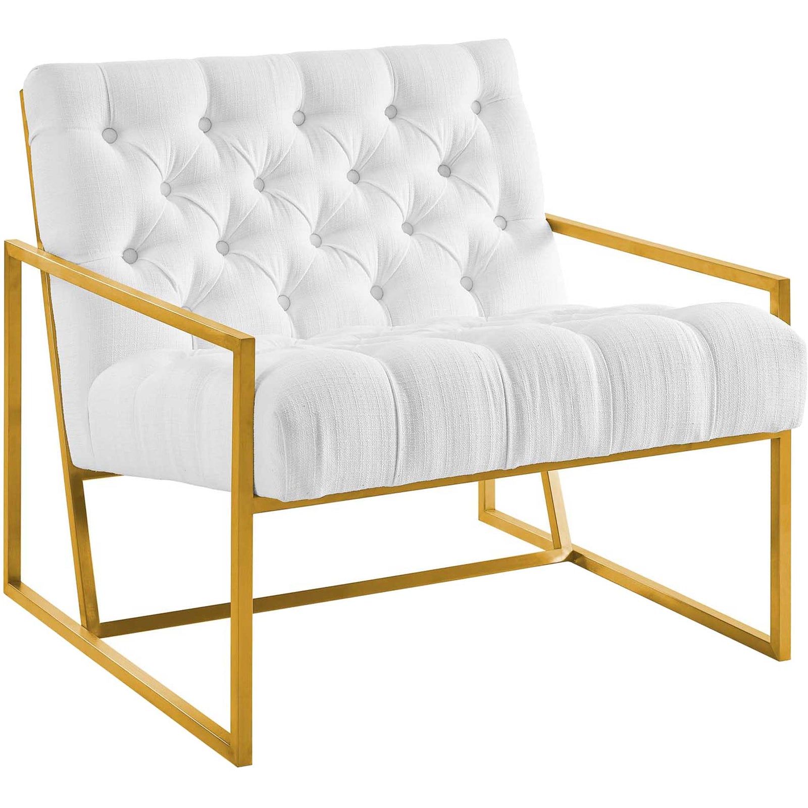 Ballston Fabric Accent Chair White