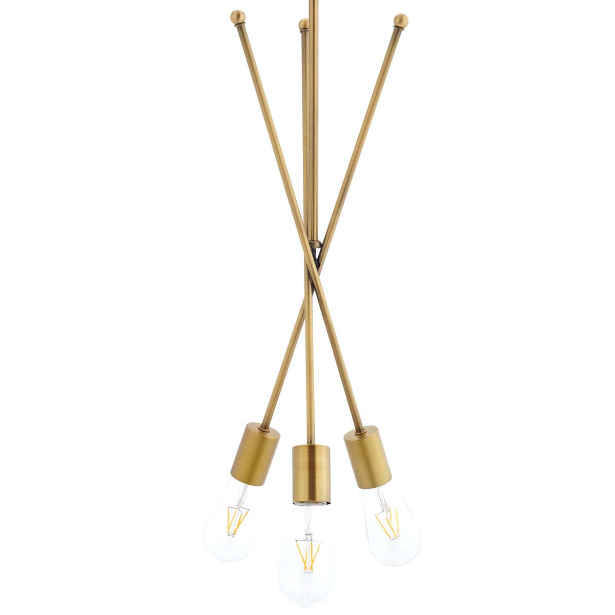 Saranac Brass Pendant Chandelier Brass Gold