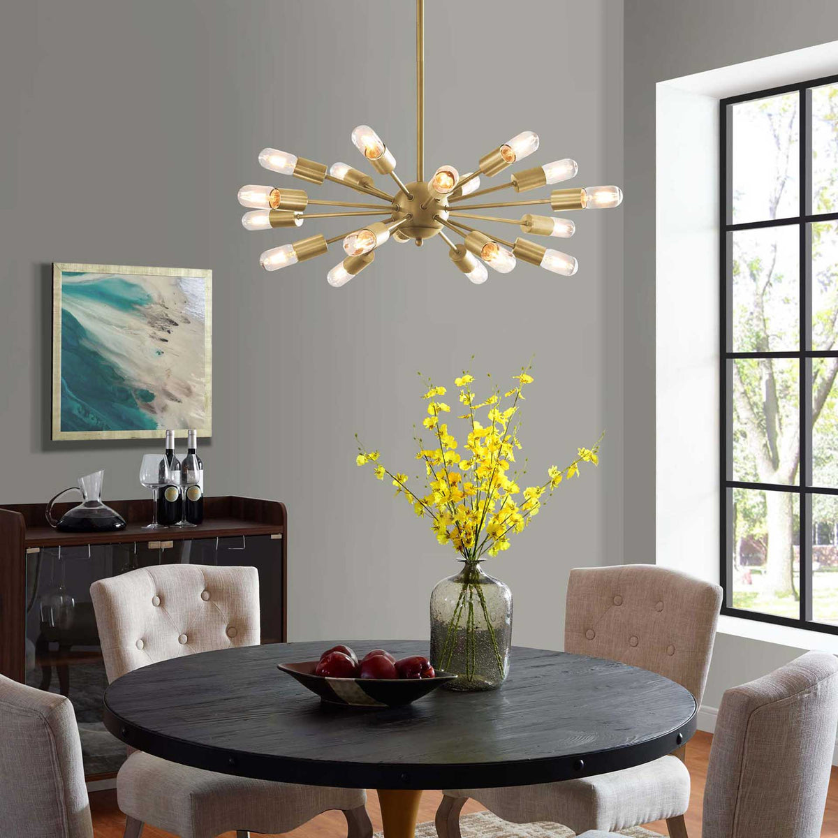 Rubicon Pendant Chandelier Gold