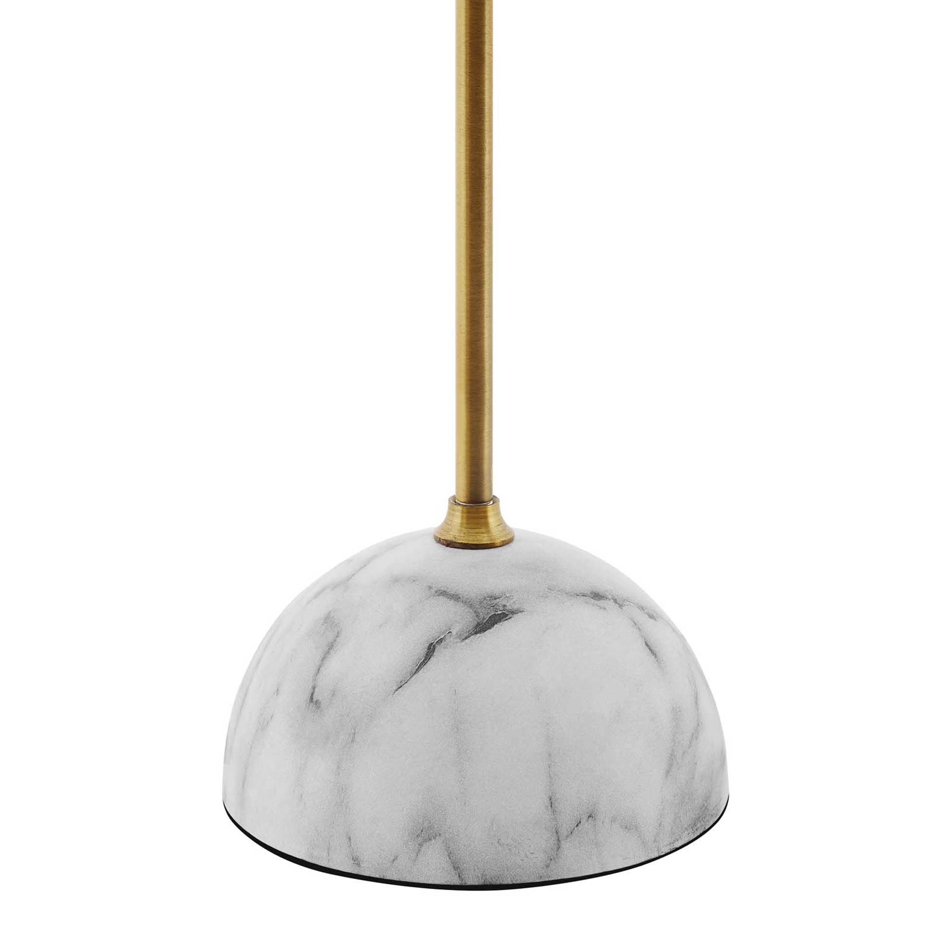 Sandy White Marble Table Lamp Brass Gold/White