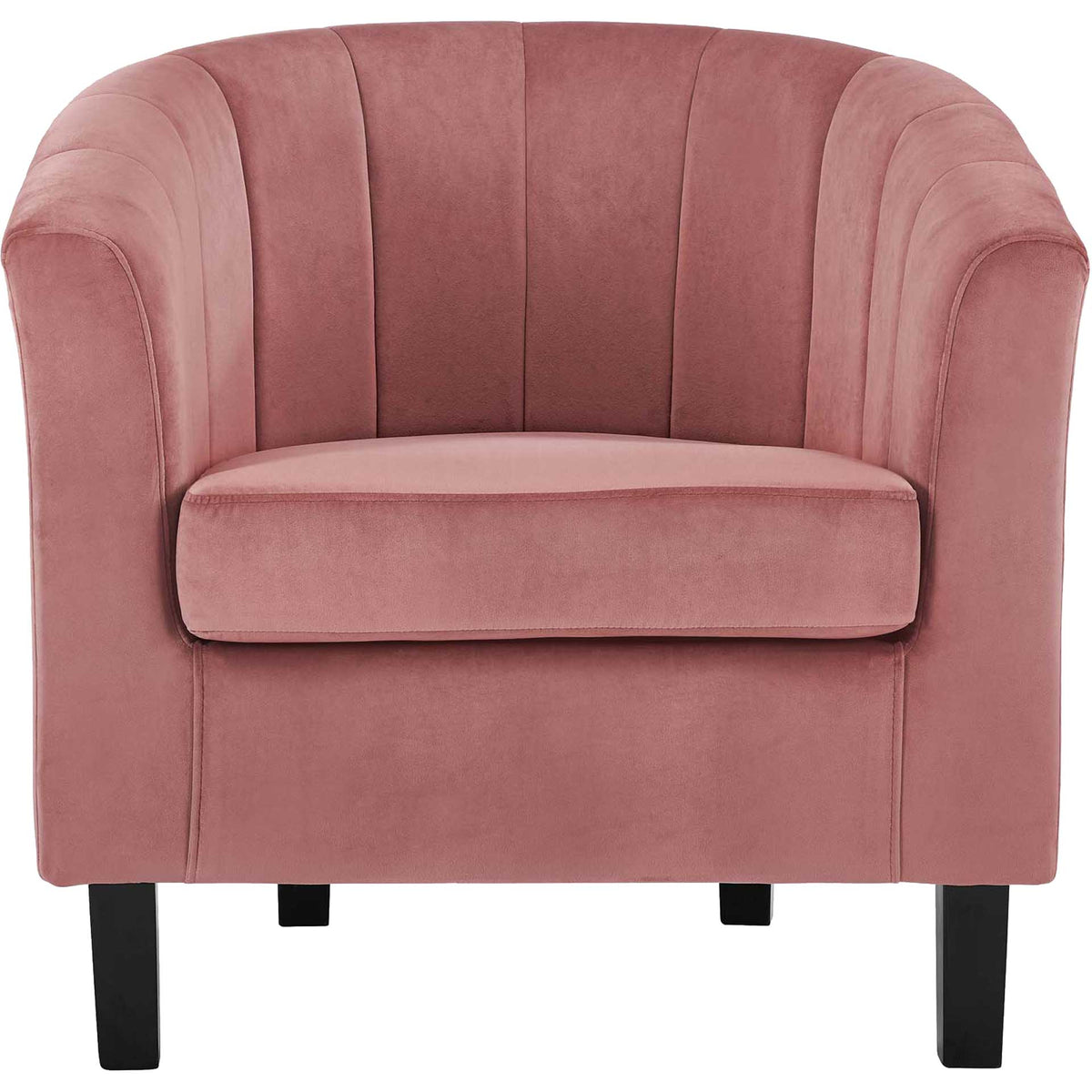 Paloma Channel Tufted Velvet Armchair Dusty Rose