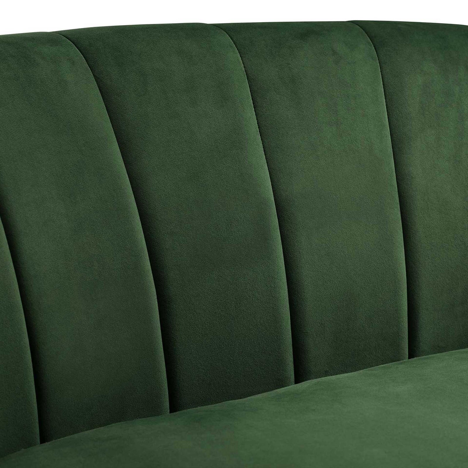 Paloma Channel Tufted Velvet Armchair Emerald