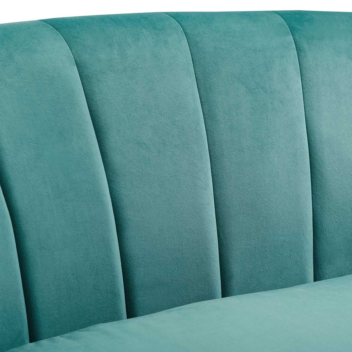 Paloma Channel Tufted Velvet Armchair Teal