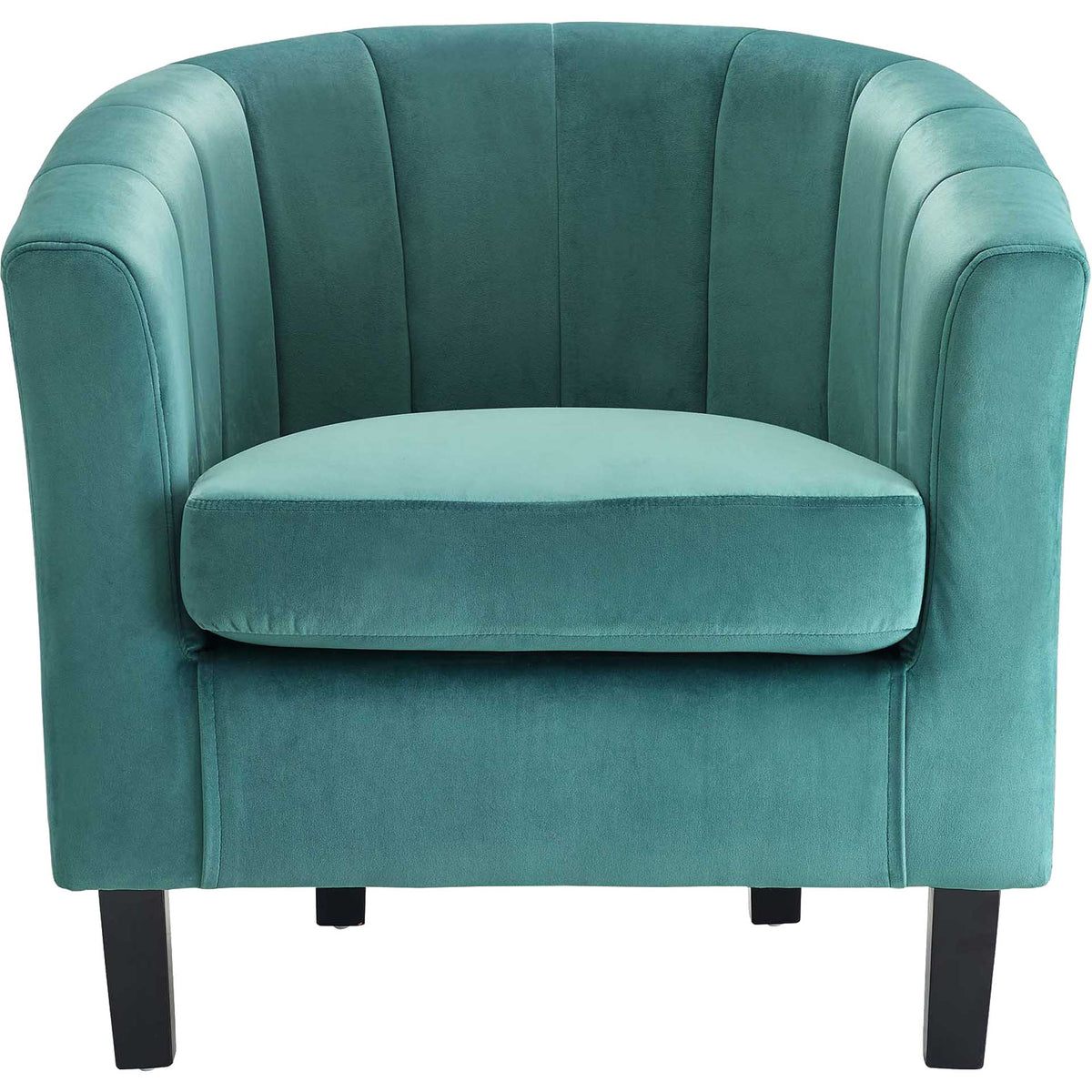 Paloma Channel Tufted Velvet Armchair Teal