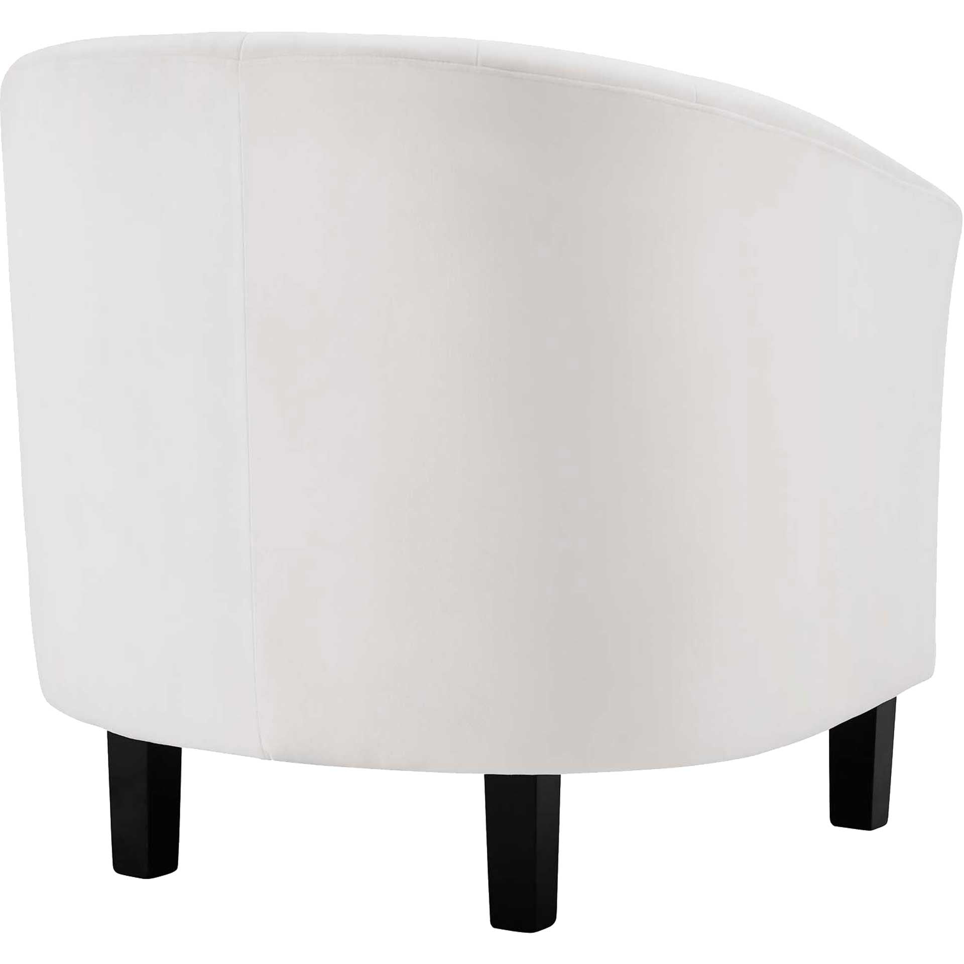 Paloma Channel Tufted Velvet Armchair White