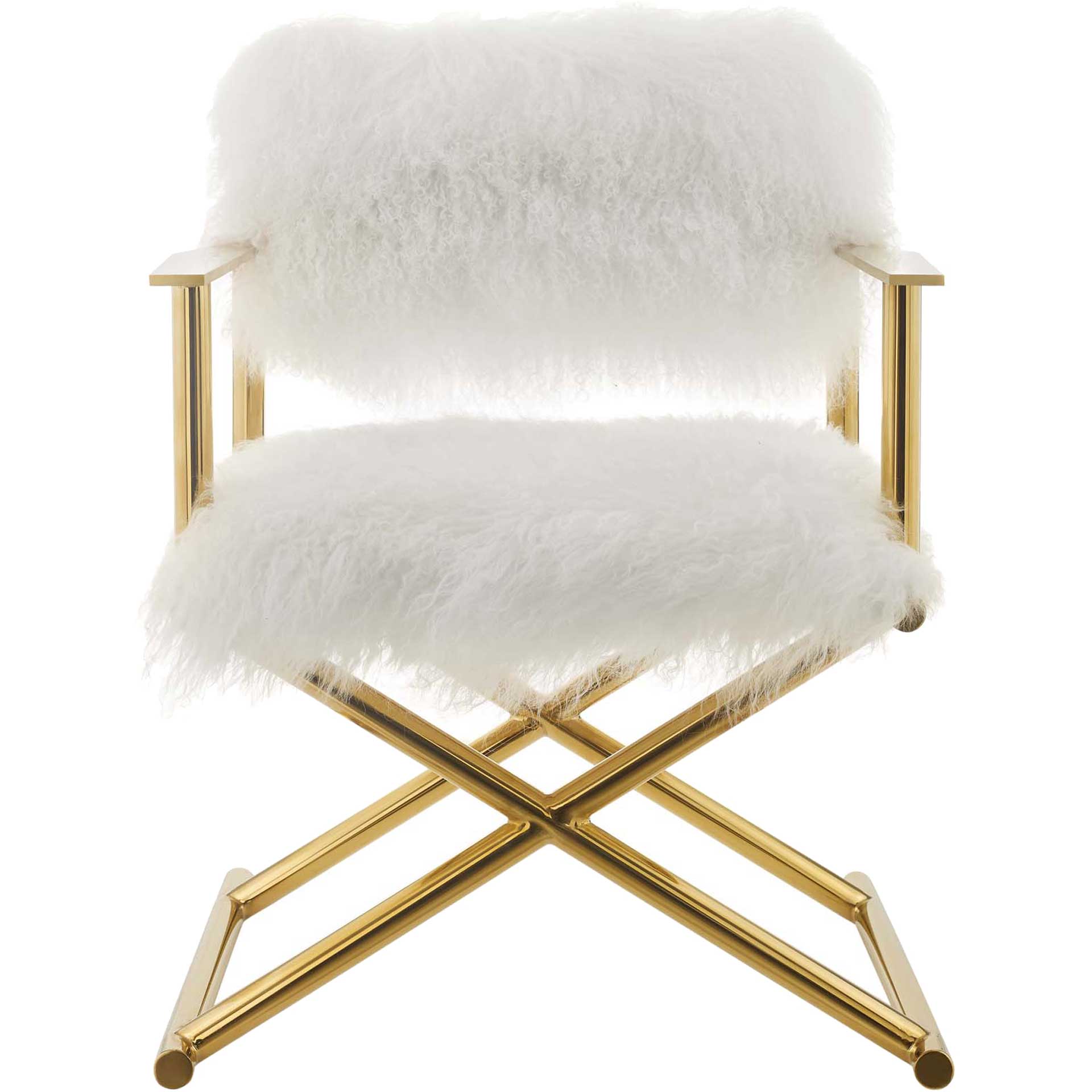 Ace Director's Chair Gold/White