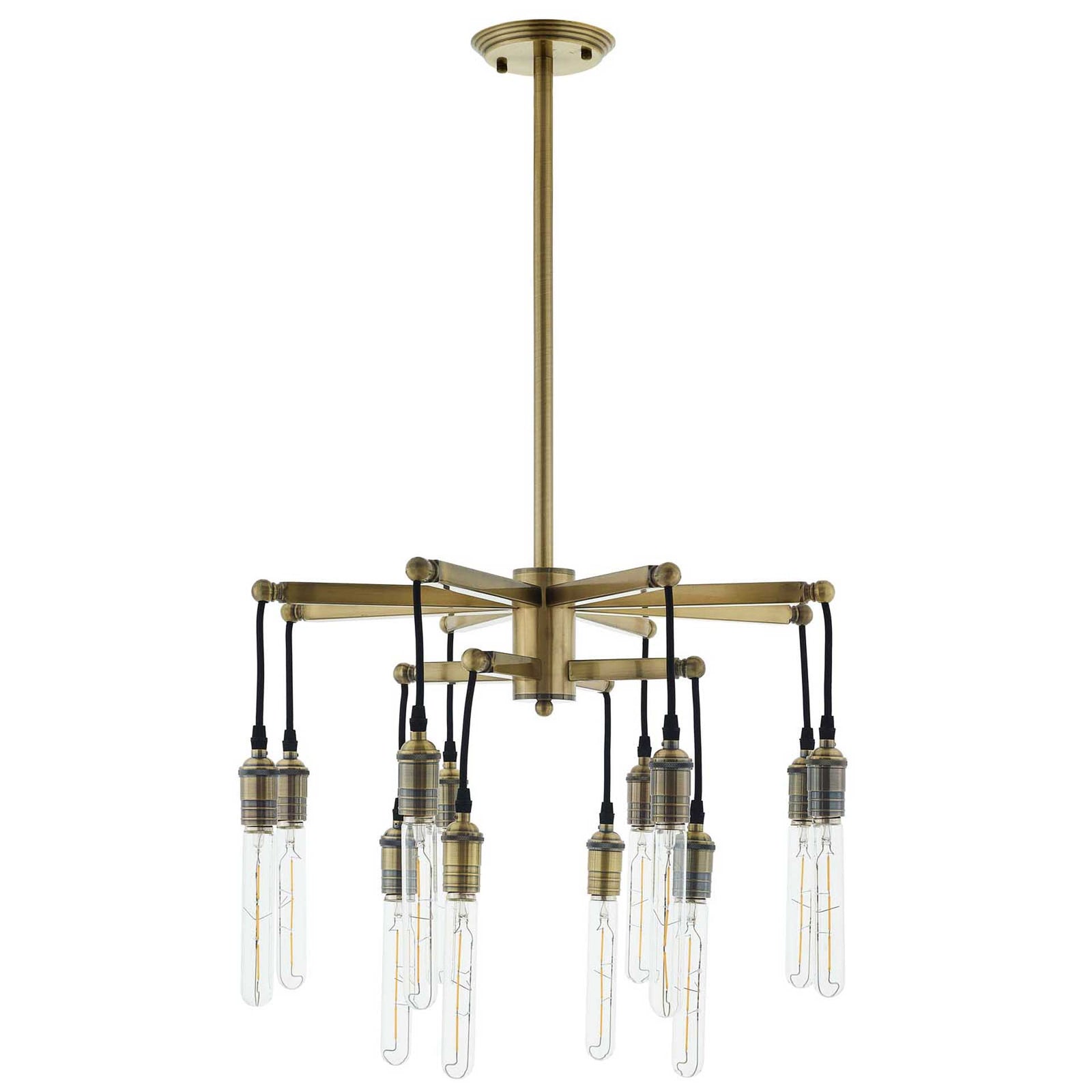 Rubicon Pendant Chandelier Brass Gold/Black