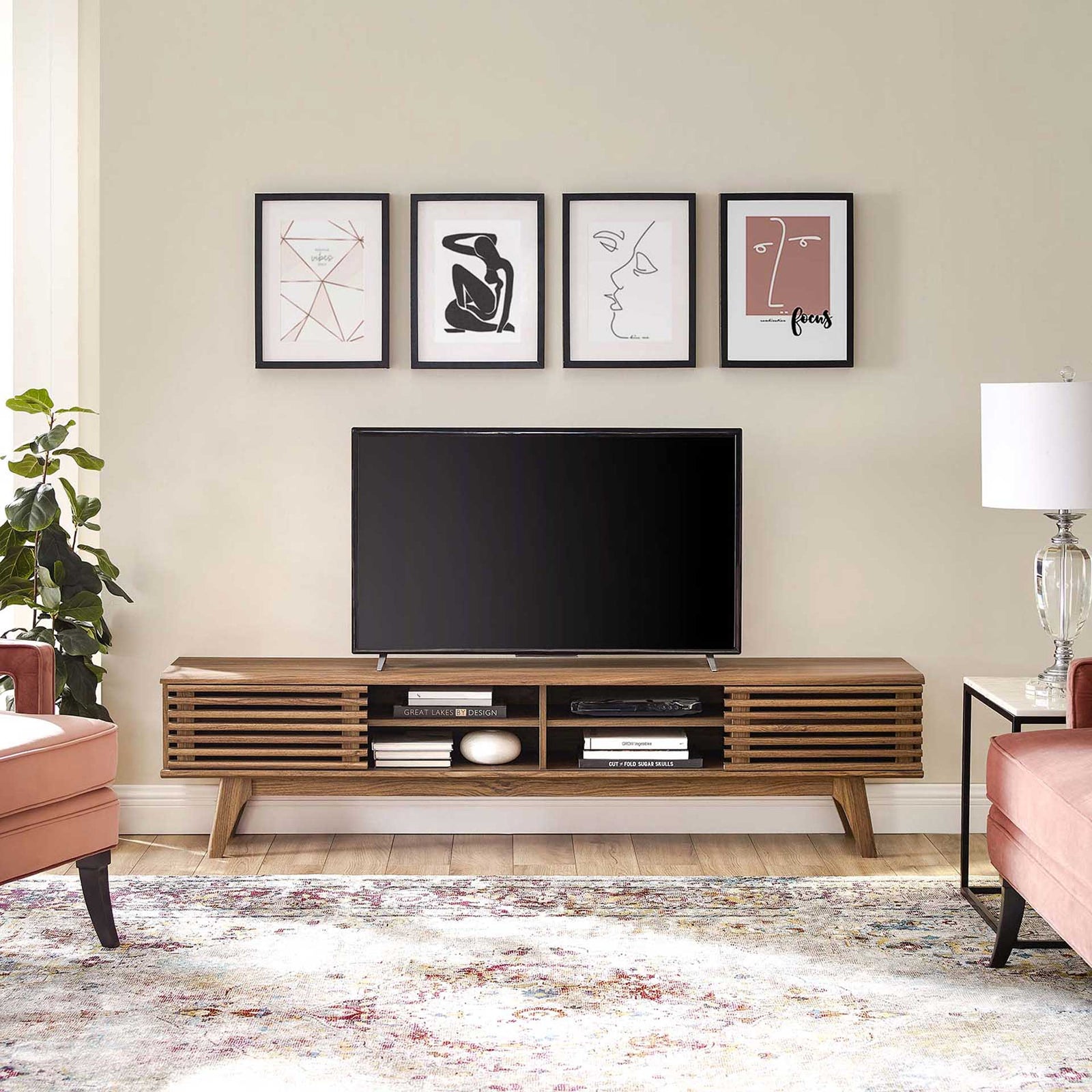 Reese Entertainment Center TV Stand Walnut