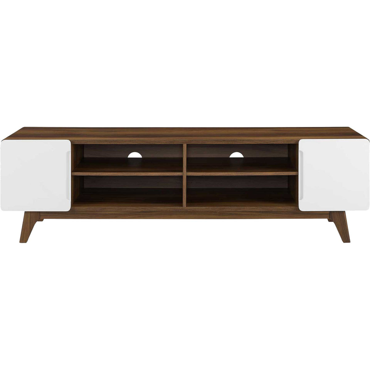 Titus Wood TV Stand Walnut/White