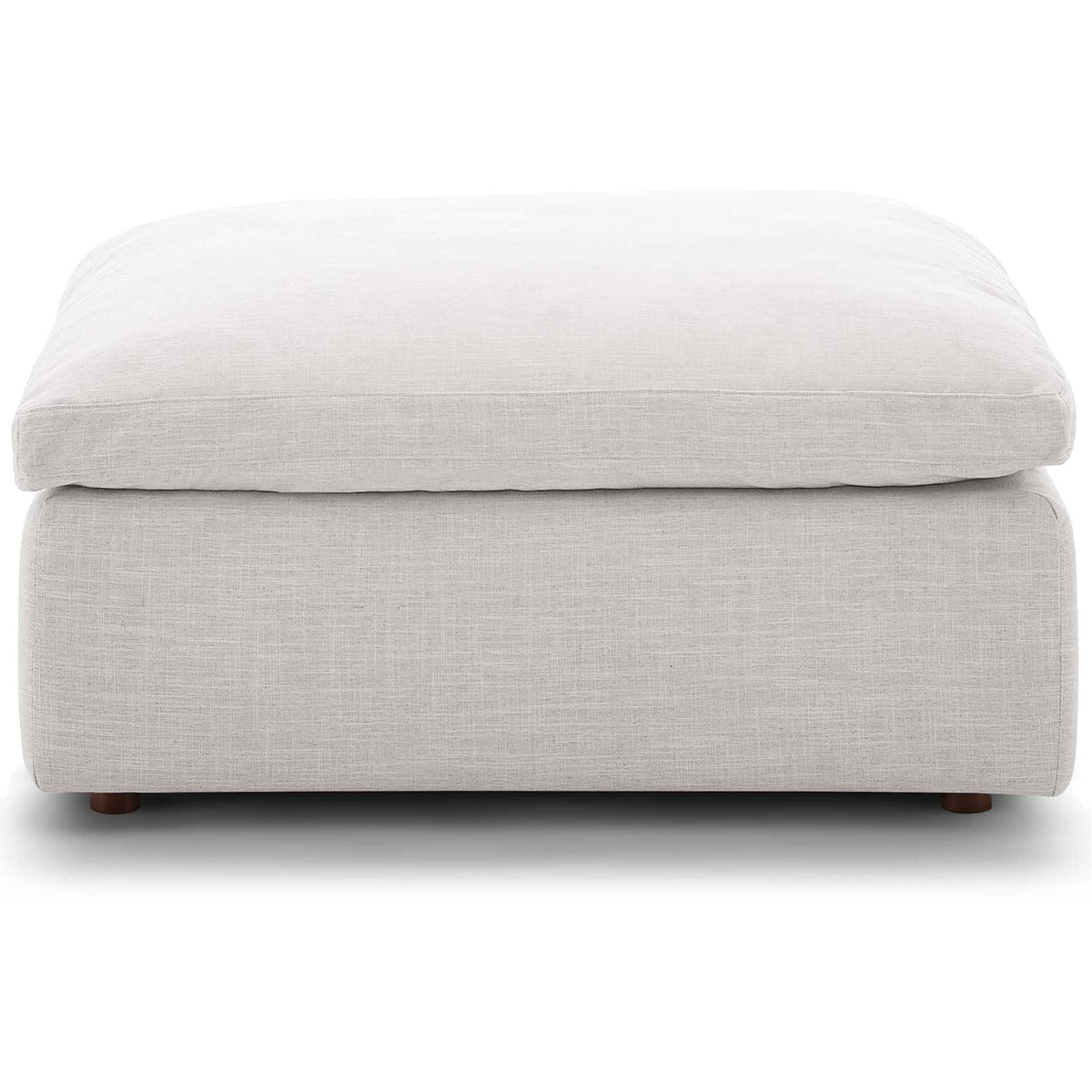 Carmen Overstuffed Ottoman Beige