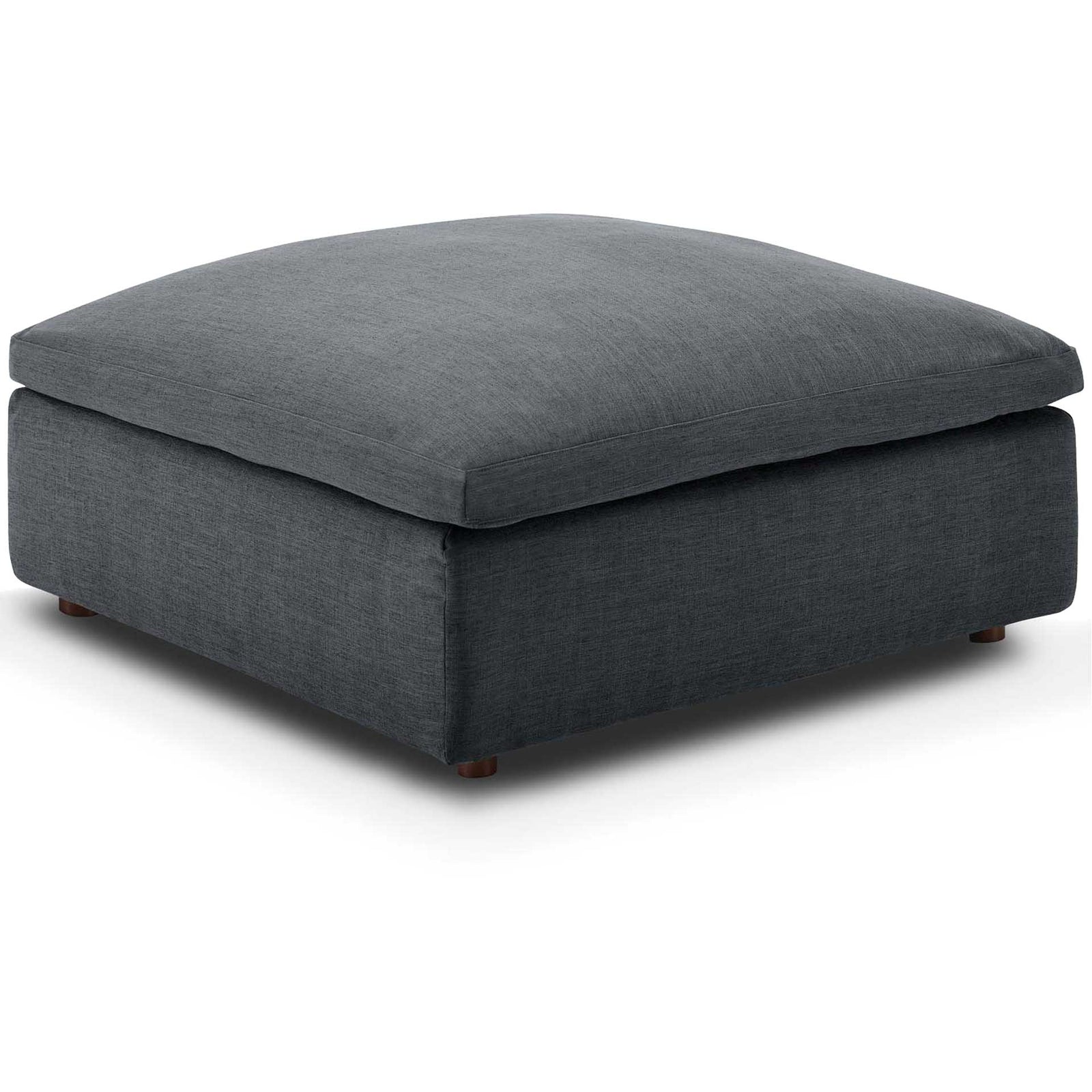 Carmen Overstuffed Ottoman Gray