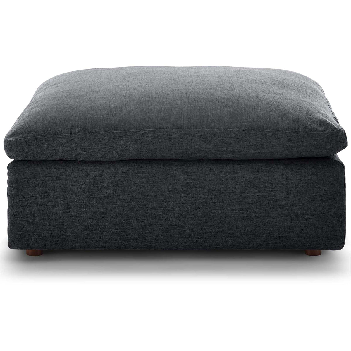 Carmen Overstuffed Ottoman Gray