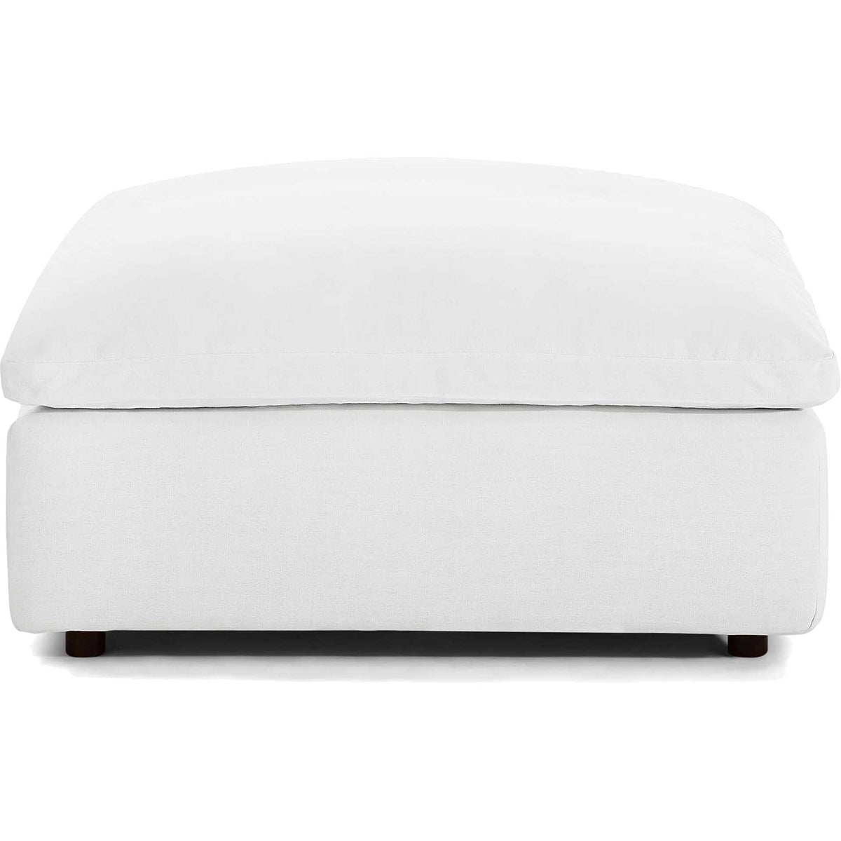 Carmen Overstuffed Ottoman White