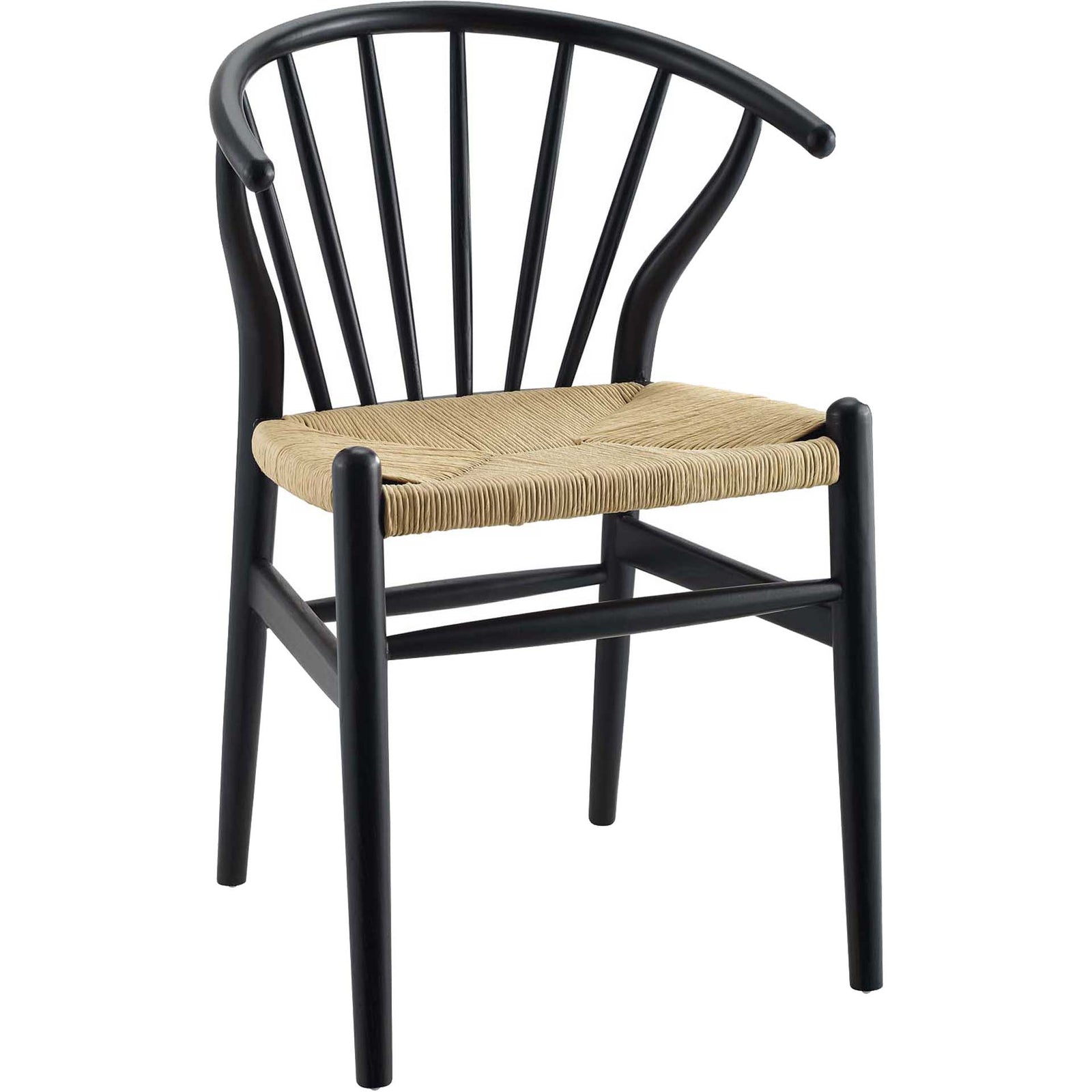 Foster Spindle Wood Side Chair Black