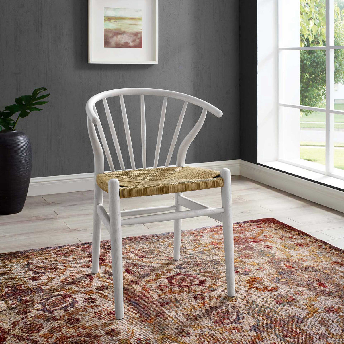 Foster Spindle Wood Side Chair White