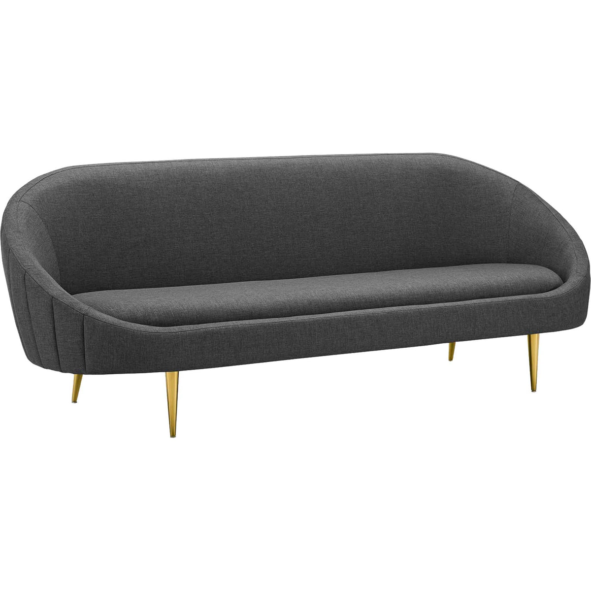 Subtle Back Subtle Vertical Curve Back Fabric Sofa Gray - Froy.com