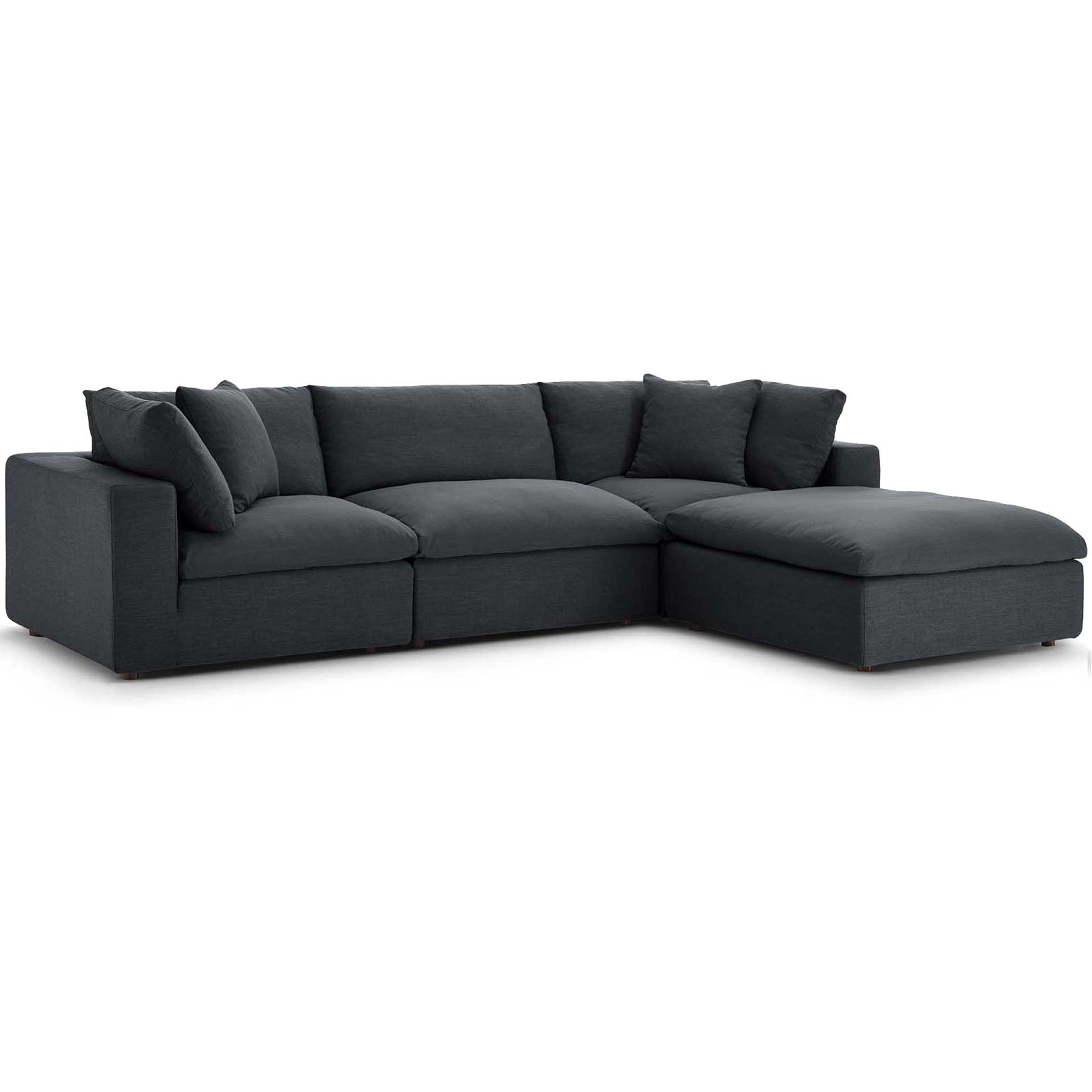 Carmen 4 Piece Sectional Sofa Gray - Froy.com