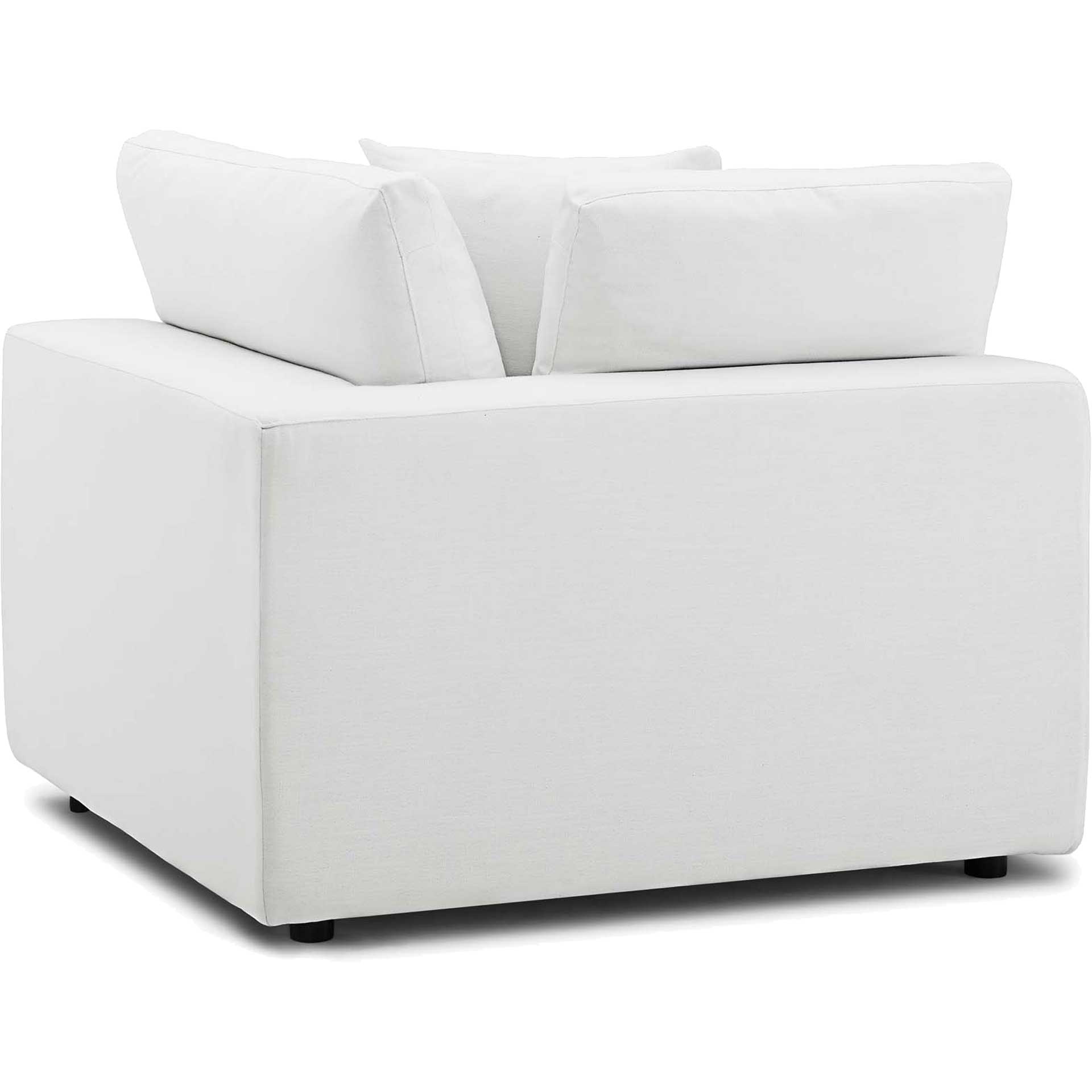 Carmen L-Shaped Sectional Sofa White