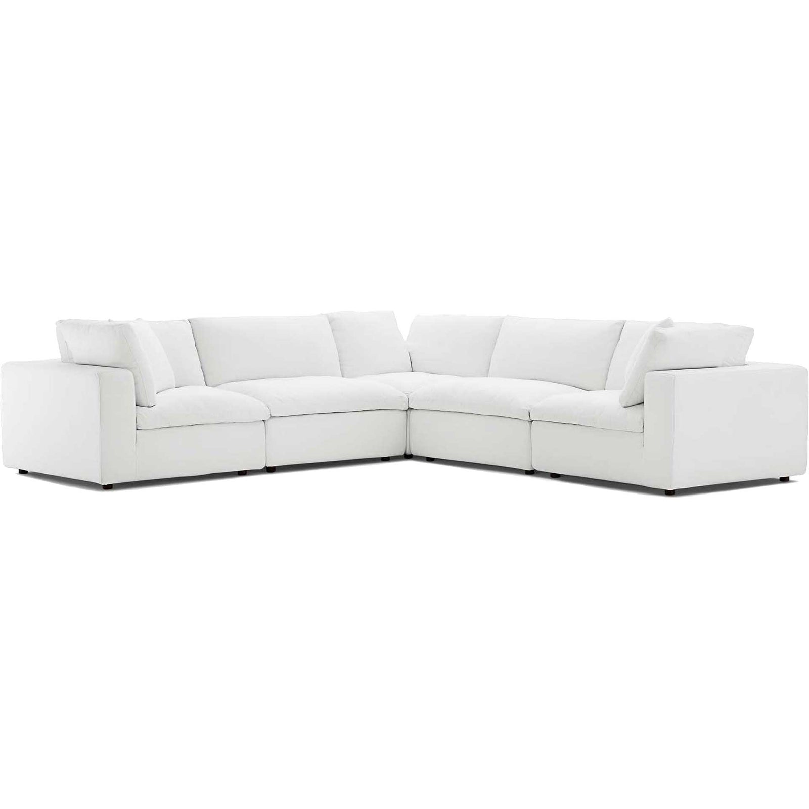 Carmen 5 Piece Modular Sectional Sofa White