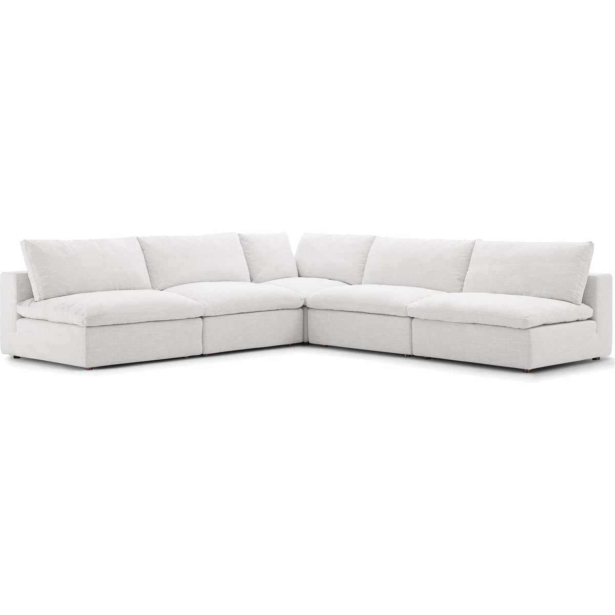 Carmen 5 Piece Armless Modular Sofa Beige