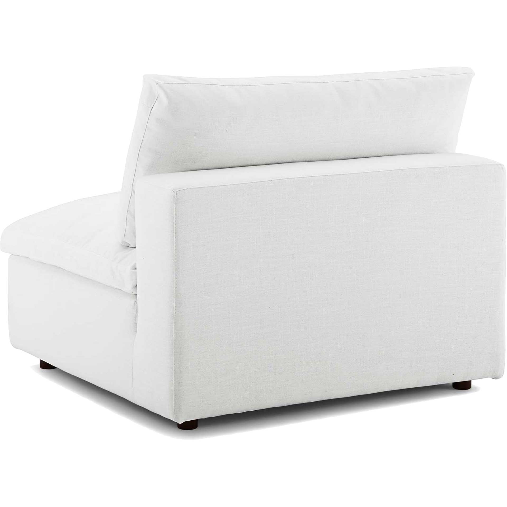 Carmen L-Shaped Armless Sectional Sofa White