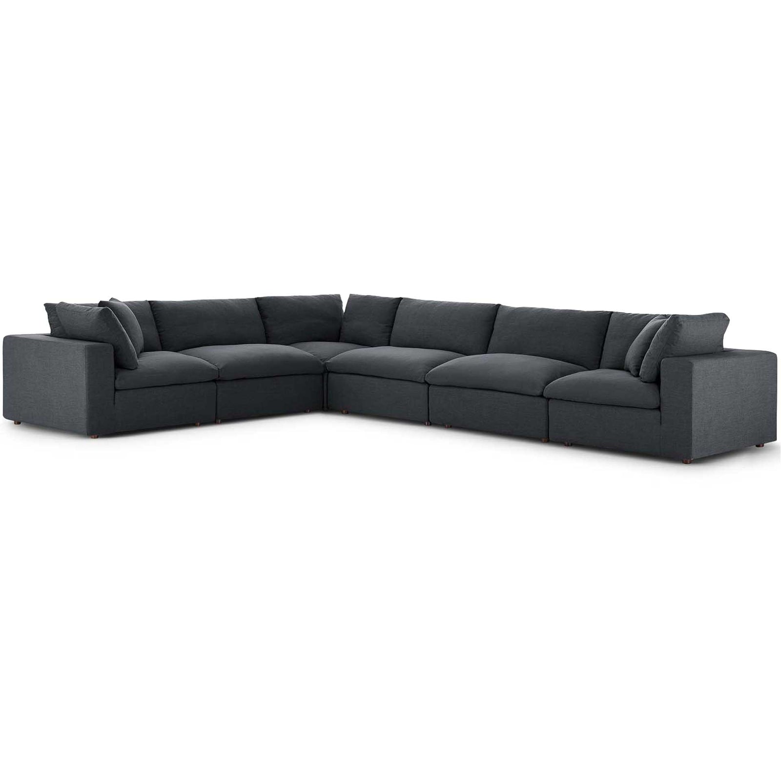 Carmen 6 Piece Modular Sectional Sofa Gray