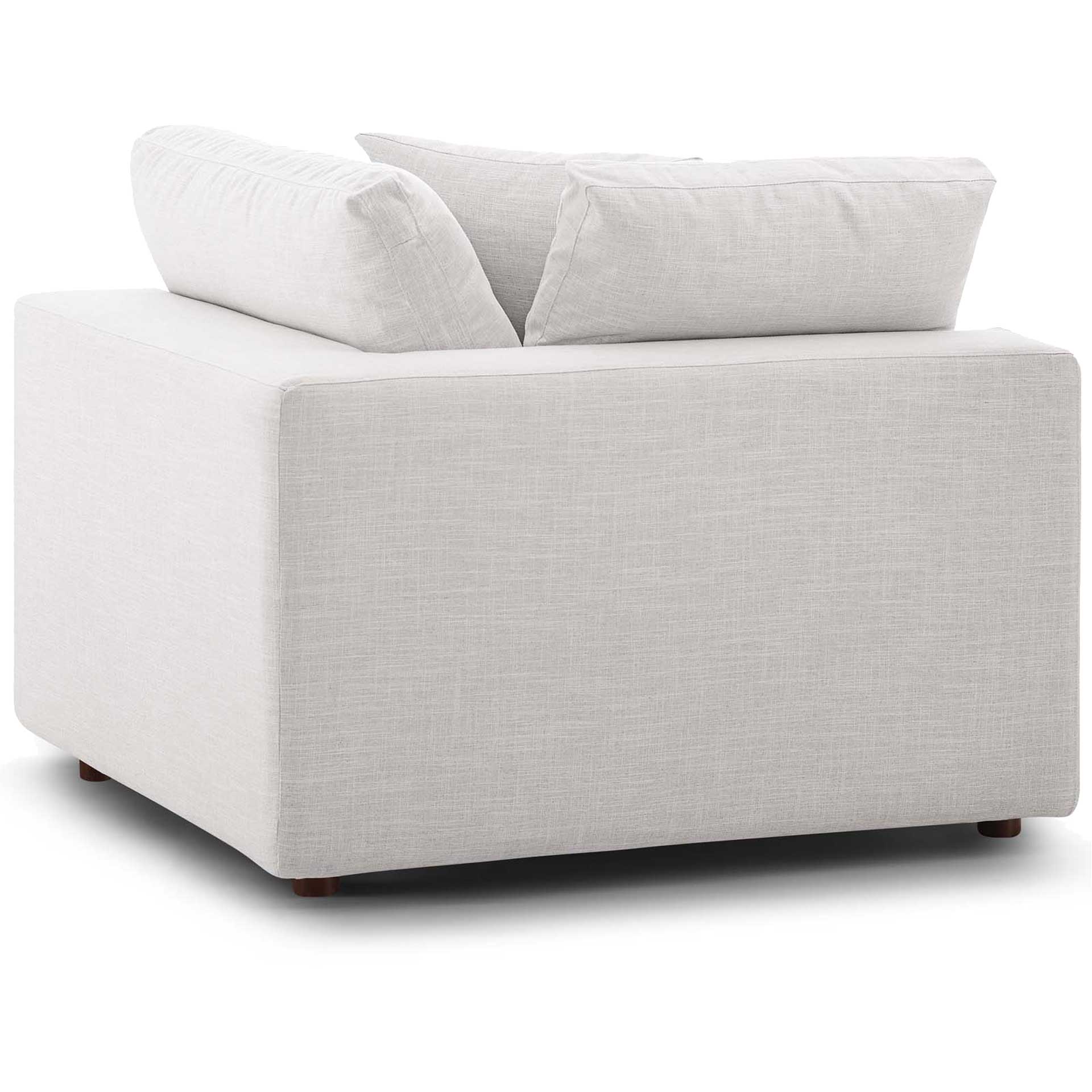 Carmen U-Shaped Armless Sectional Sofa Beige