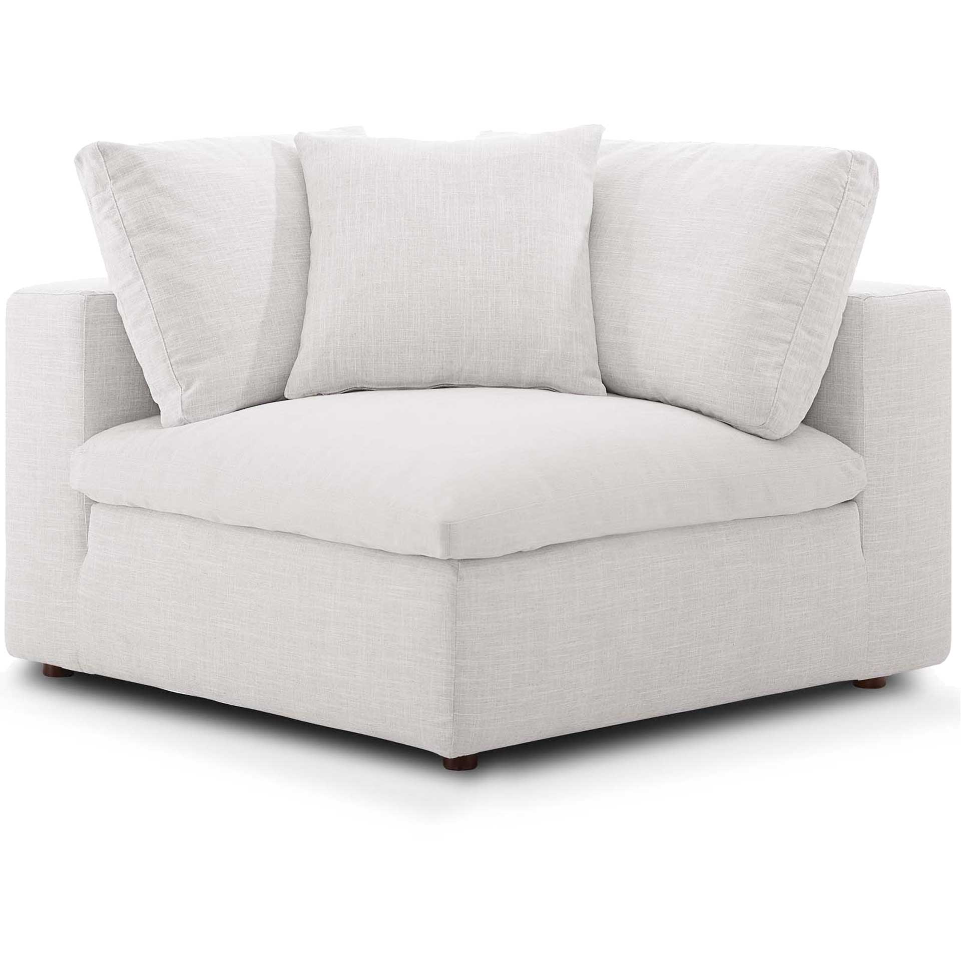 Carmen U-Shaped Armless Sectional Sofa Beige