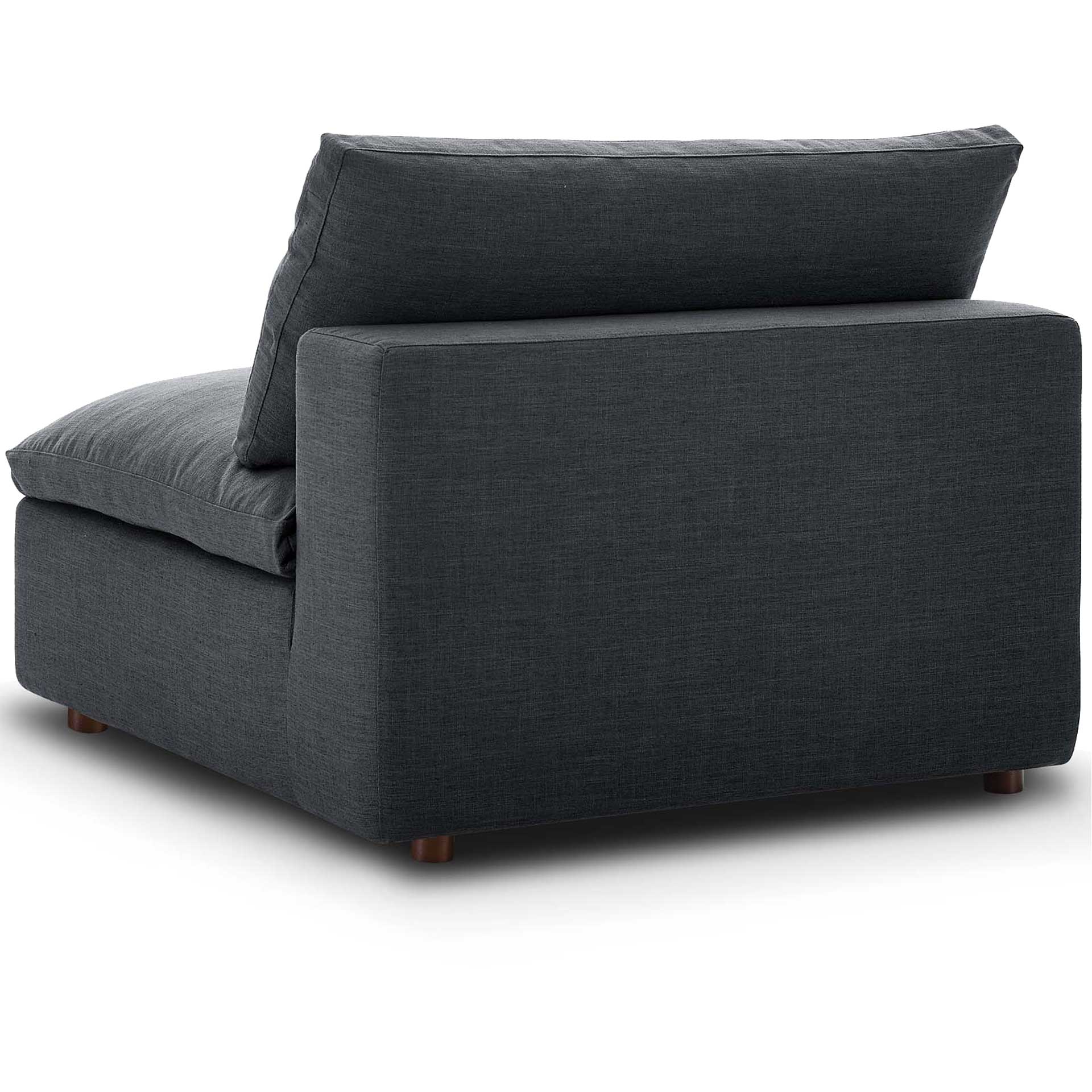 Carmen U-Shaped Armless Sectional Sofa Gray