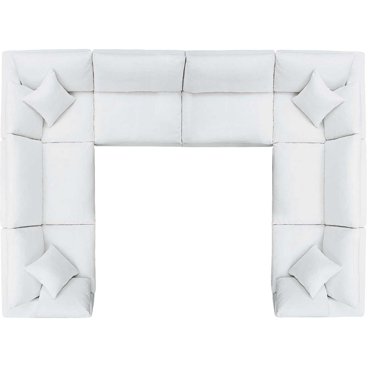 Carmen U-Shaped Sectional Sofa White