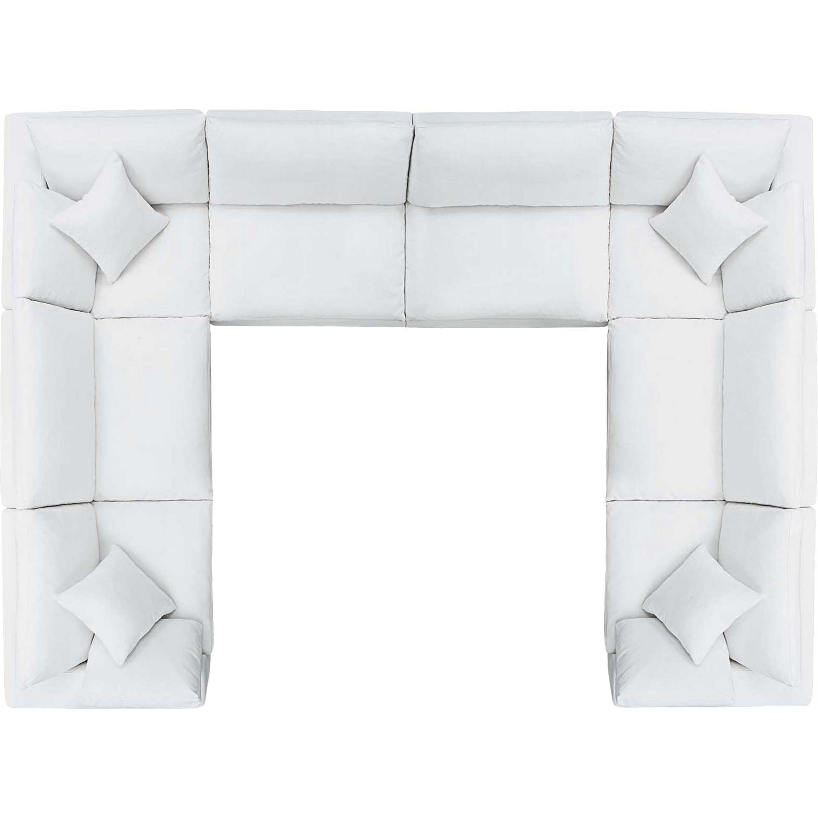 Carmen 8 Piece Modular Sectional Sofa White