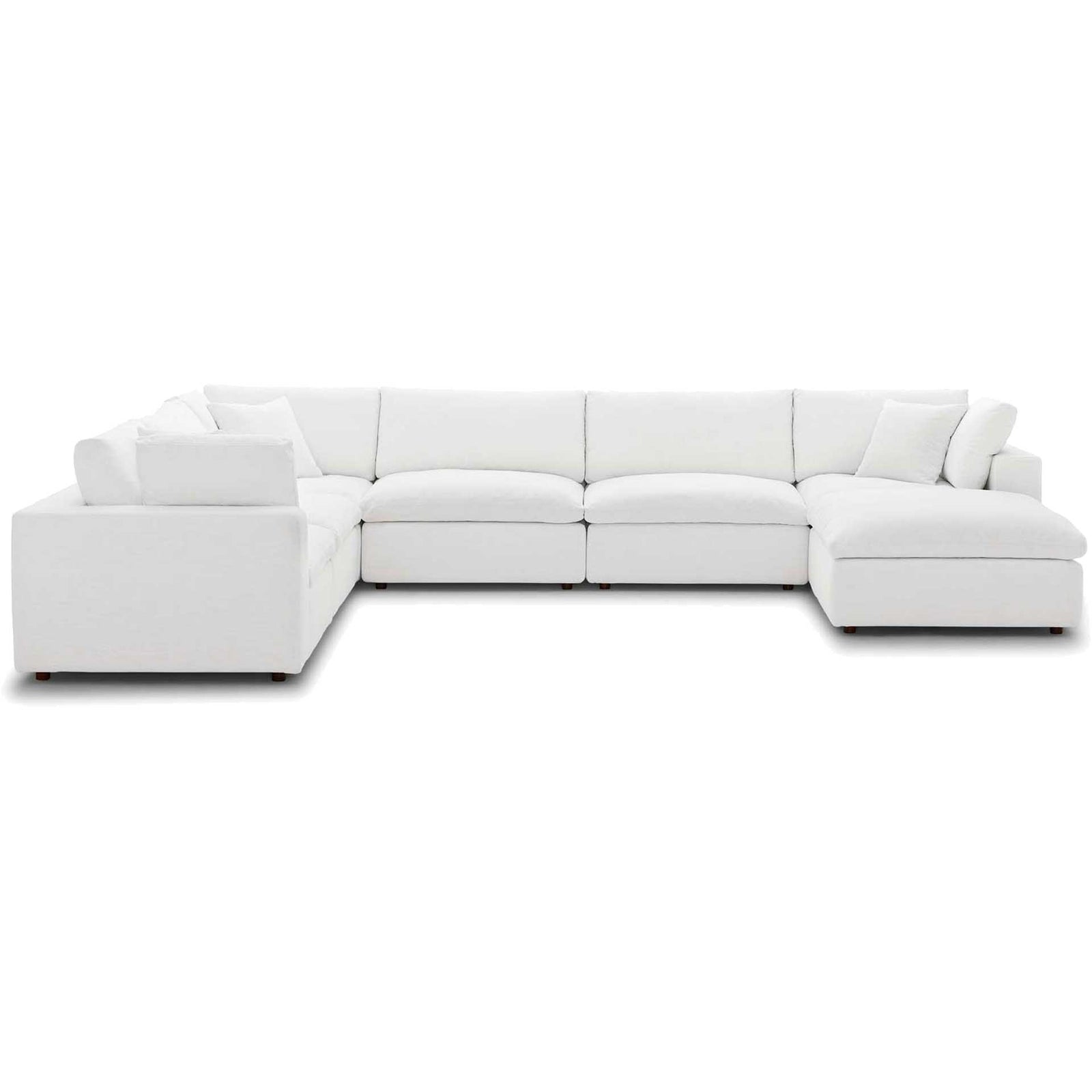 Carmen 7 Piece Modular Sofa with Ottoman White