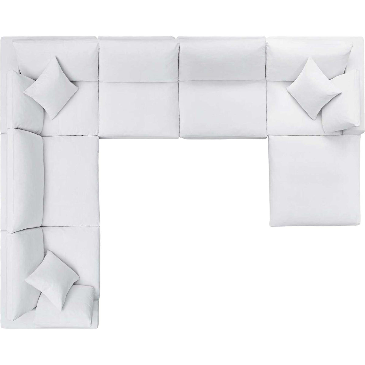 Carmen 7 Piece Modular Sofa with Ottoman White