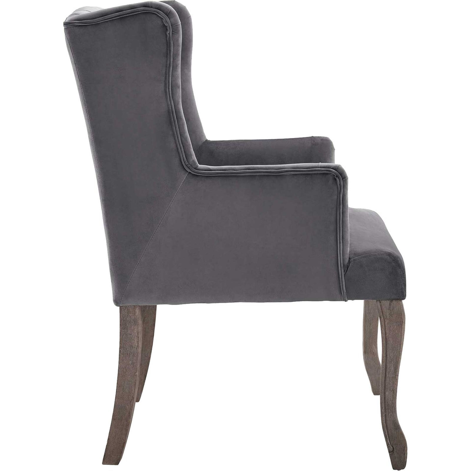 Remy Velvet Armchair Gray