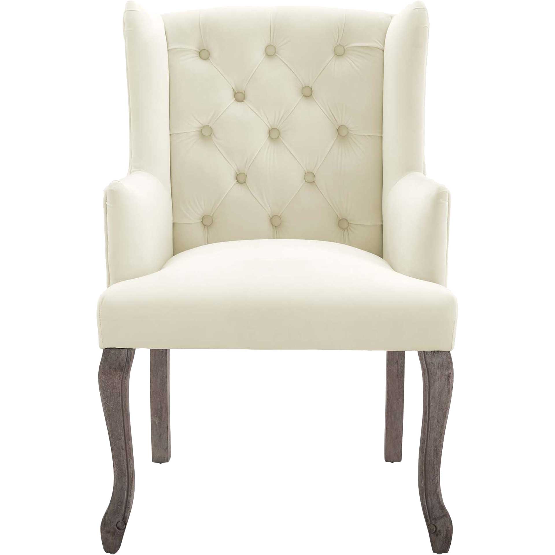 Remy Velvet Armchair Ivory