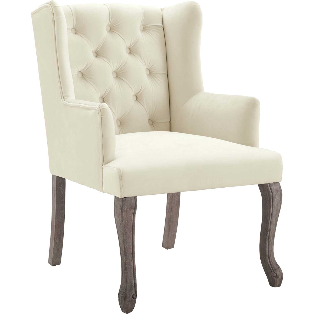 Remy Velvet Armchair Ivory