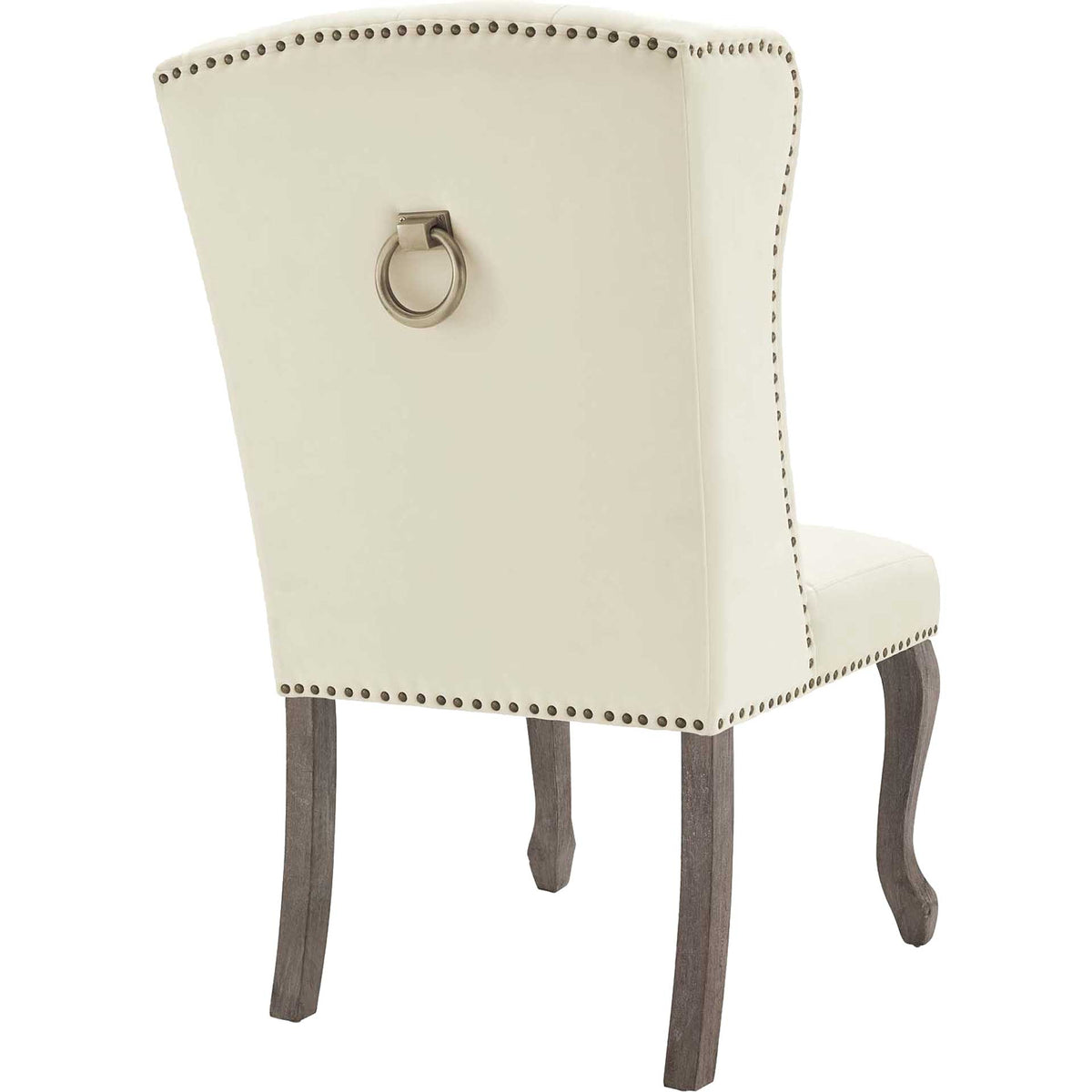 Andy Velvet Side Chair Ivory
