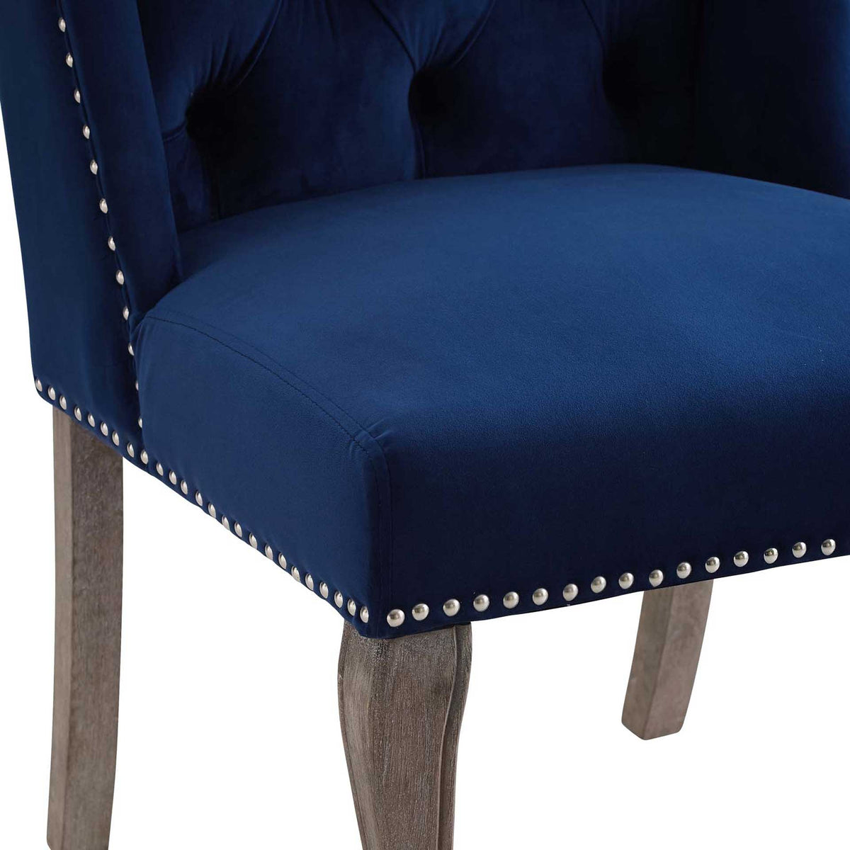 Andy Velvet Side Chair Navy