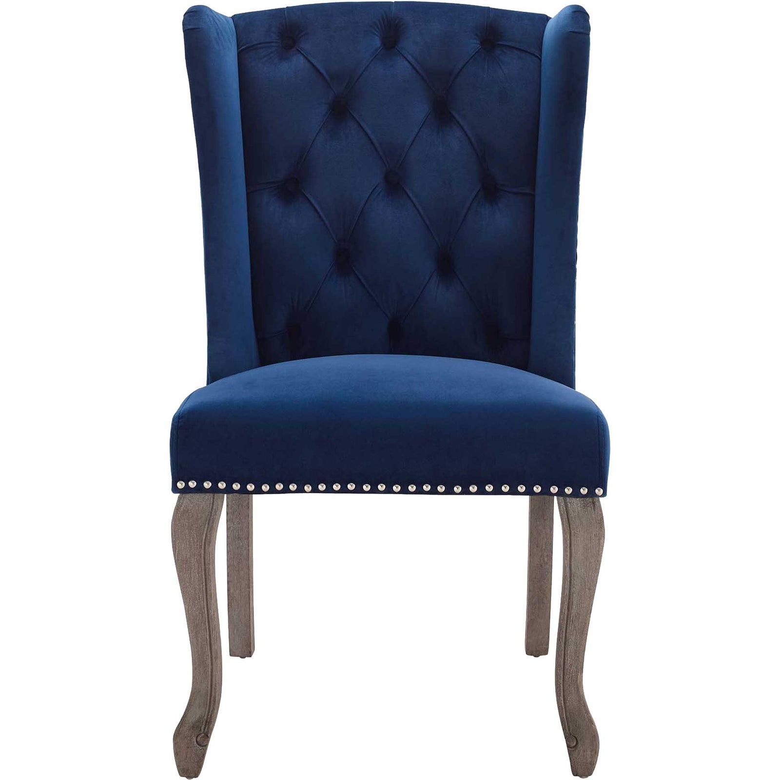 Andy Velvet Side Chair Navy