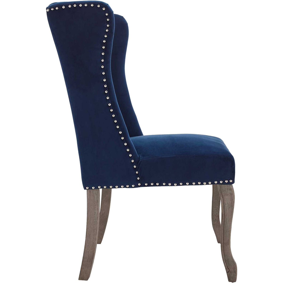 Andy Velvet Side Chair Navy