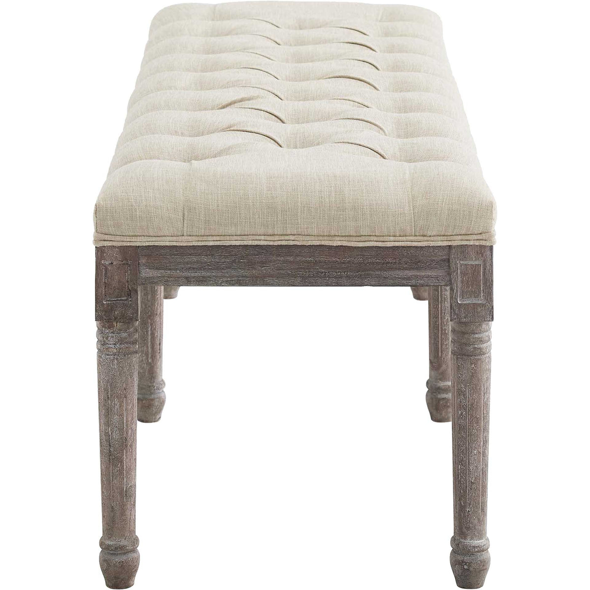 Park Upholstered Fabric Bench Beige