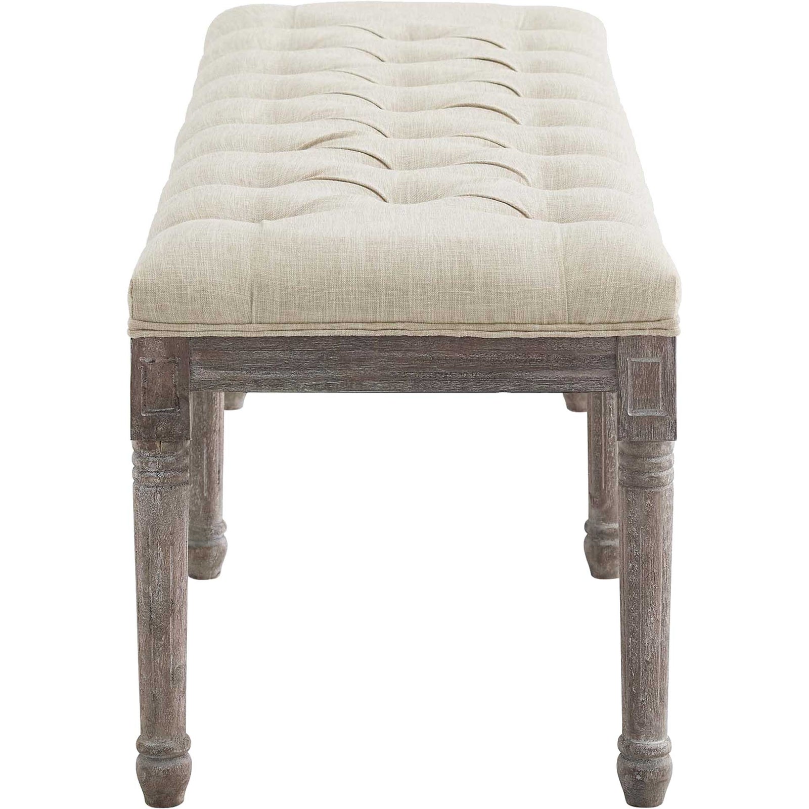 Park Upholstered Fabric Bench Beige