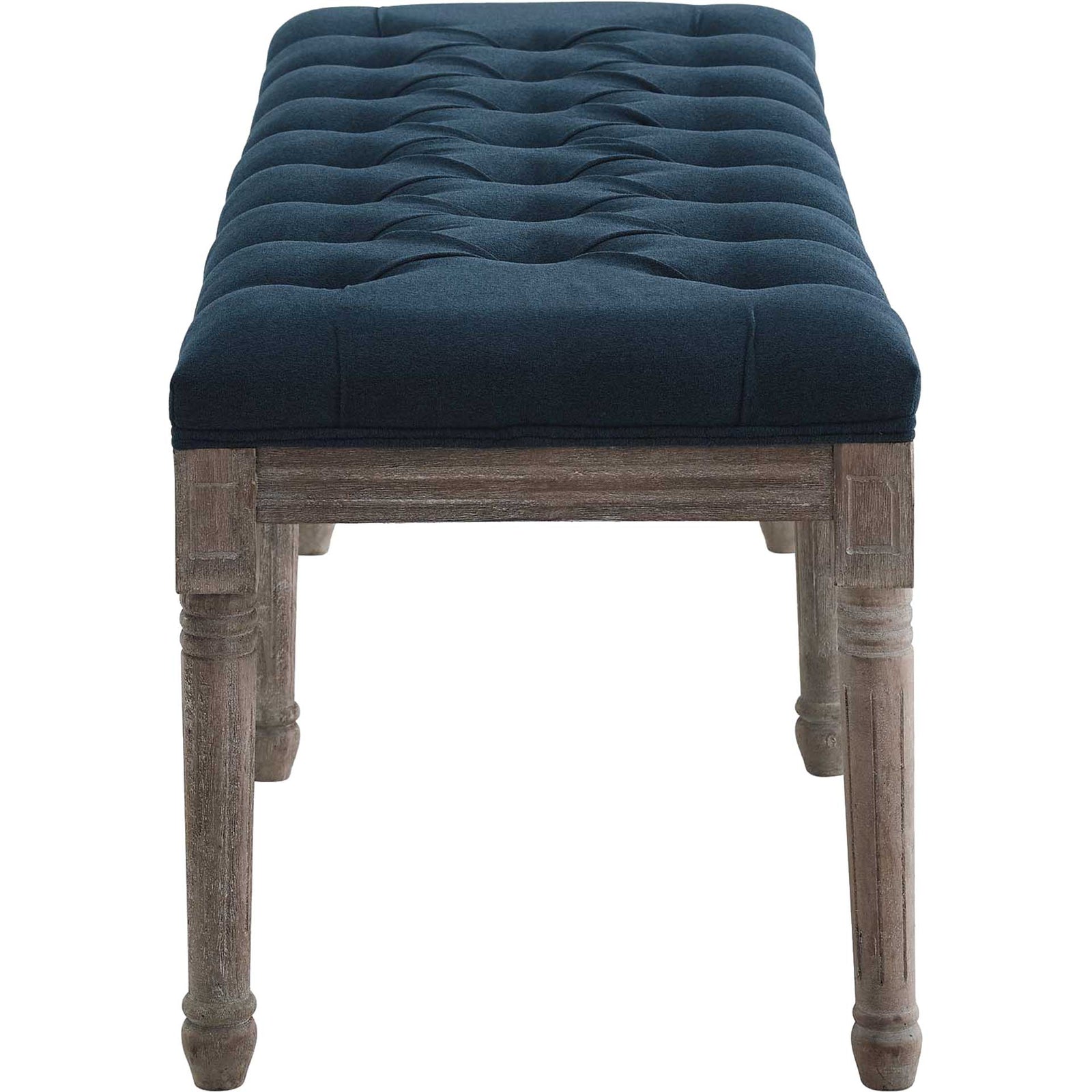 Park Upholstered Fabric Bench Navy