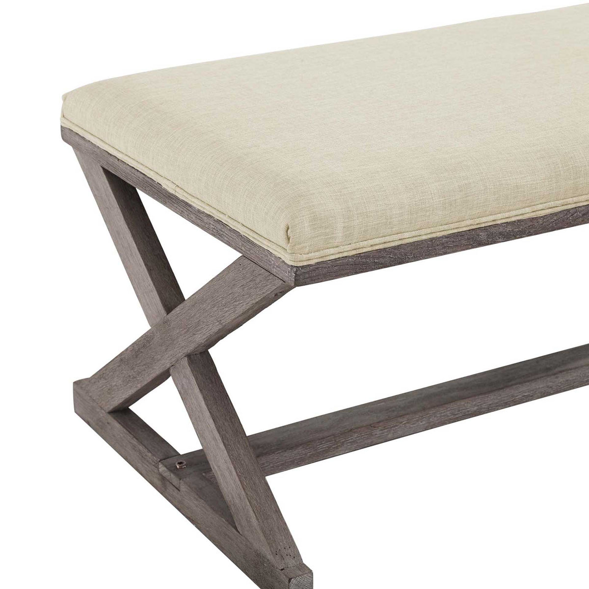 Park X-Brace Fabric Bench Beige