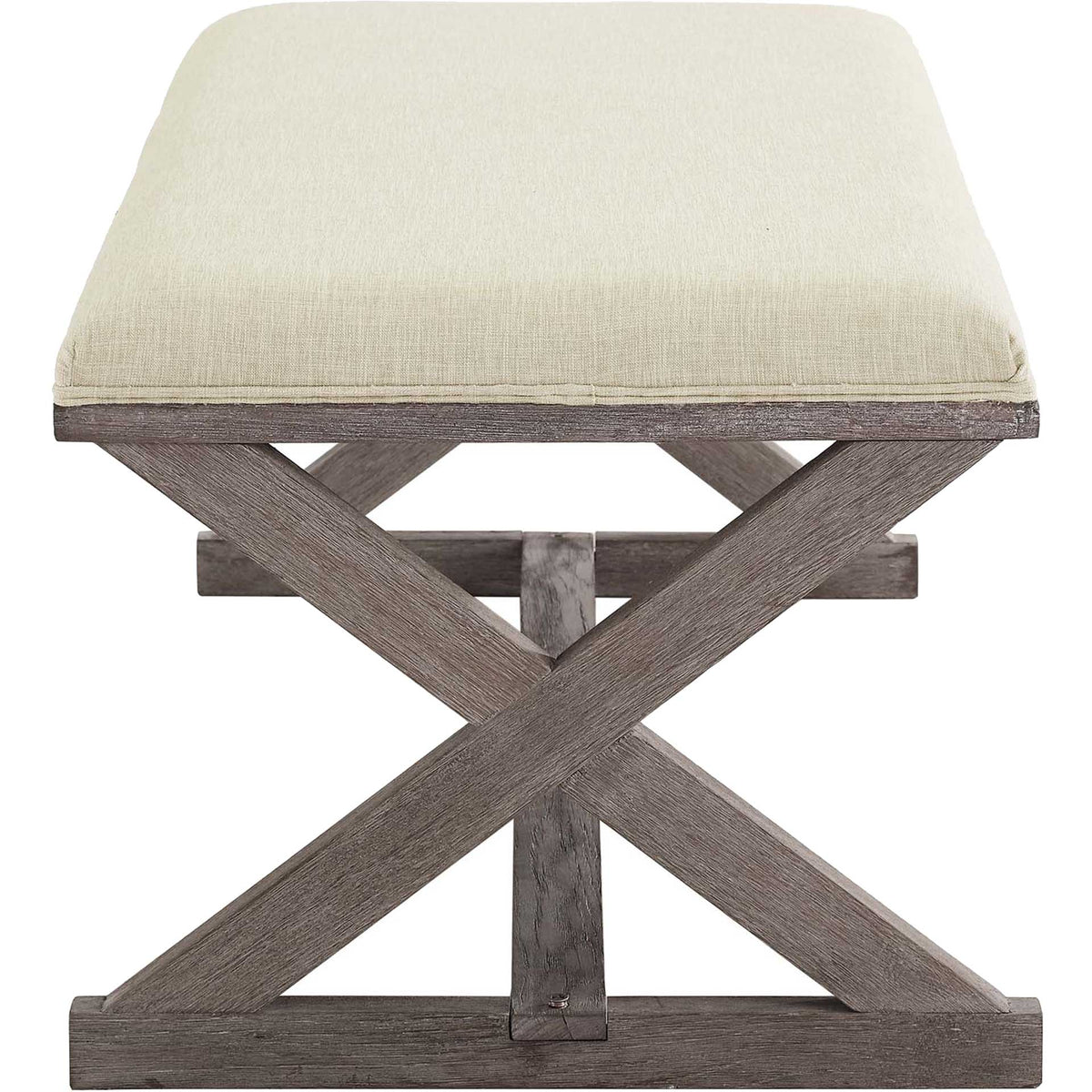 Park X-Brace Fabric Bench Beige